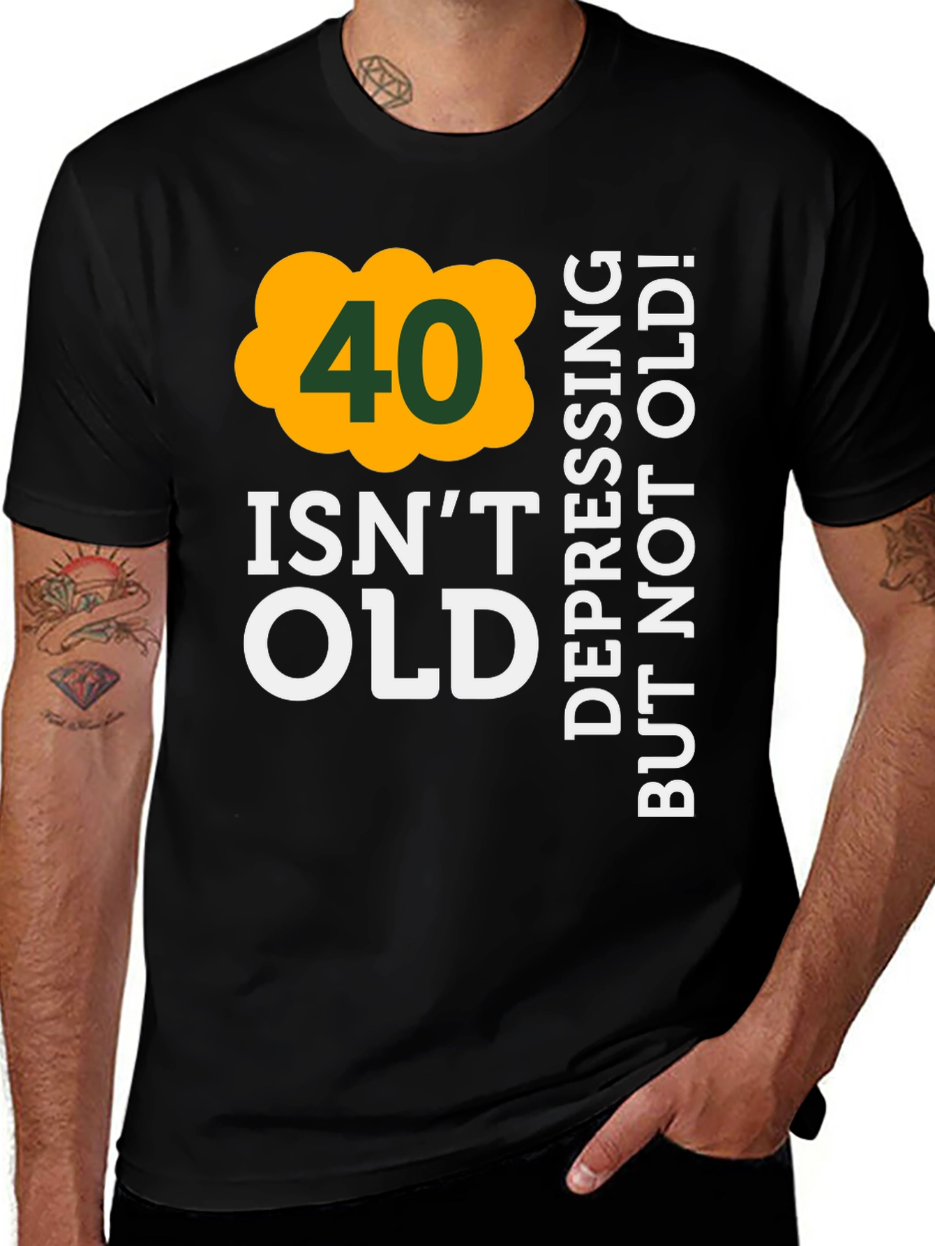 Variant 6 of Funny 40th Birthday T-Shirt: Not Old!