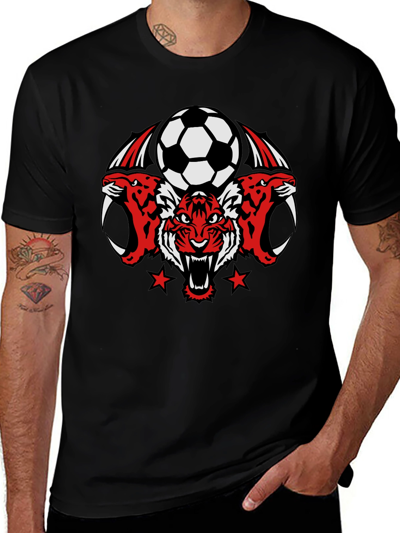 Tiger Soccer T-Shirt - Bold Graphic Tee