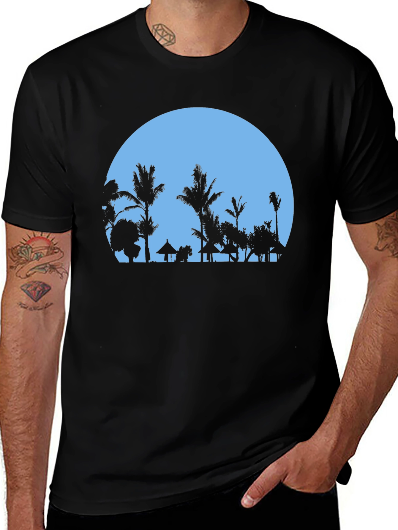 Variant 17 of Tropical Silhouette Graphic Tee