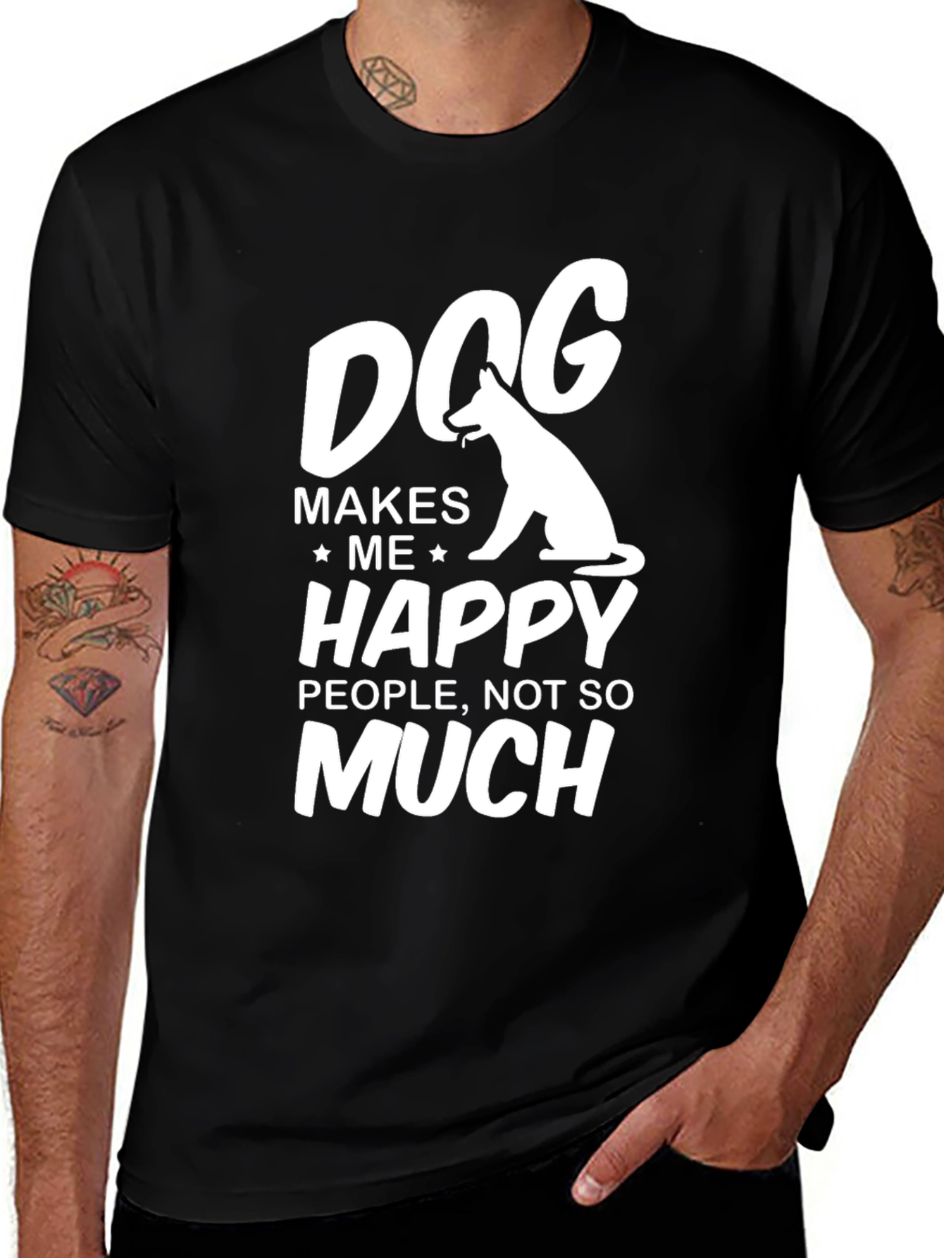 Variant 30 of Dog Makes Me Happy T-Shirt