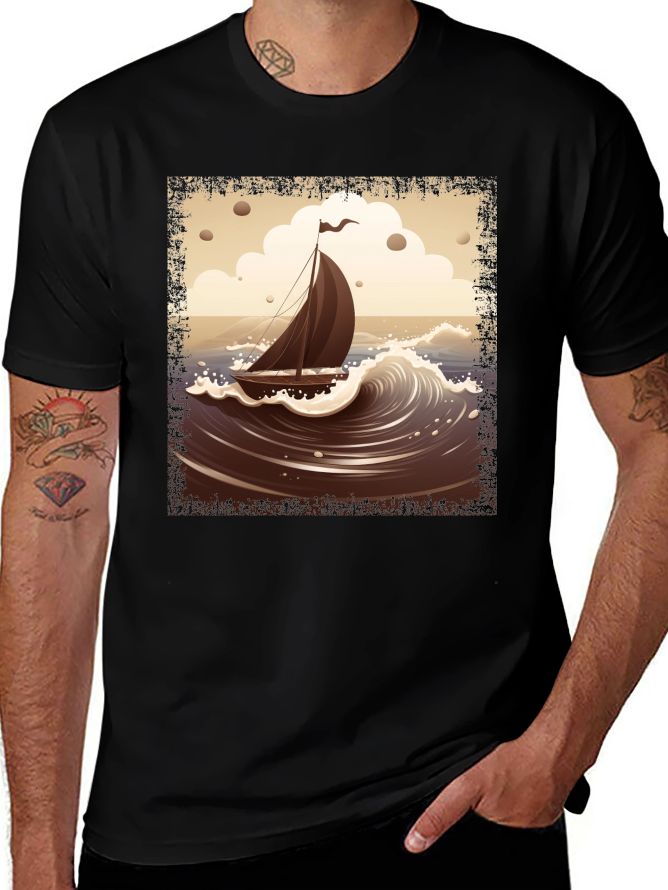 Variant 25 of Sailing the Chocolate Sea T-Shirt