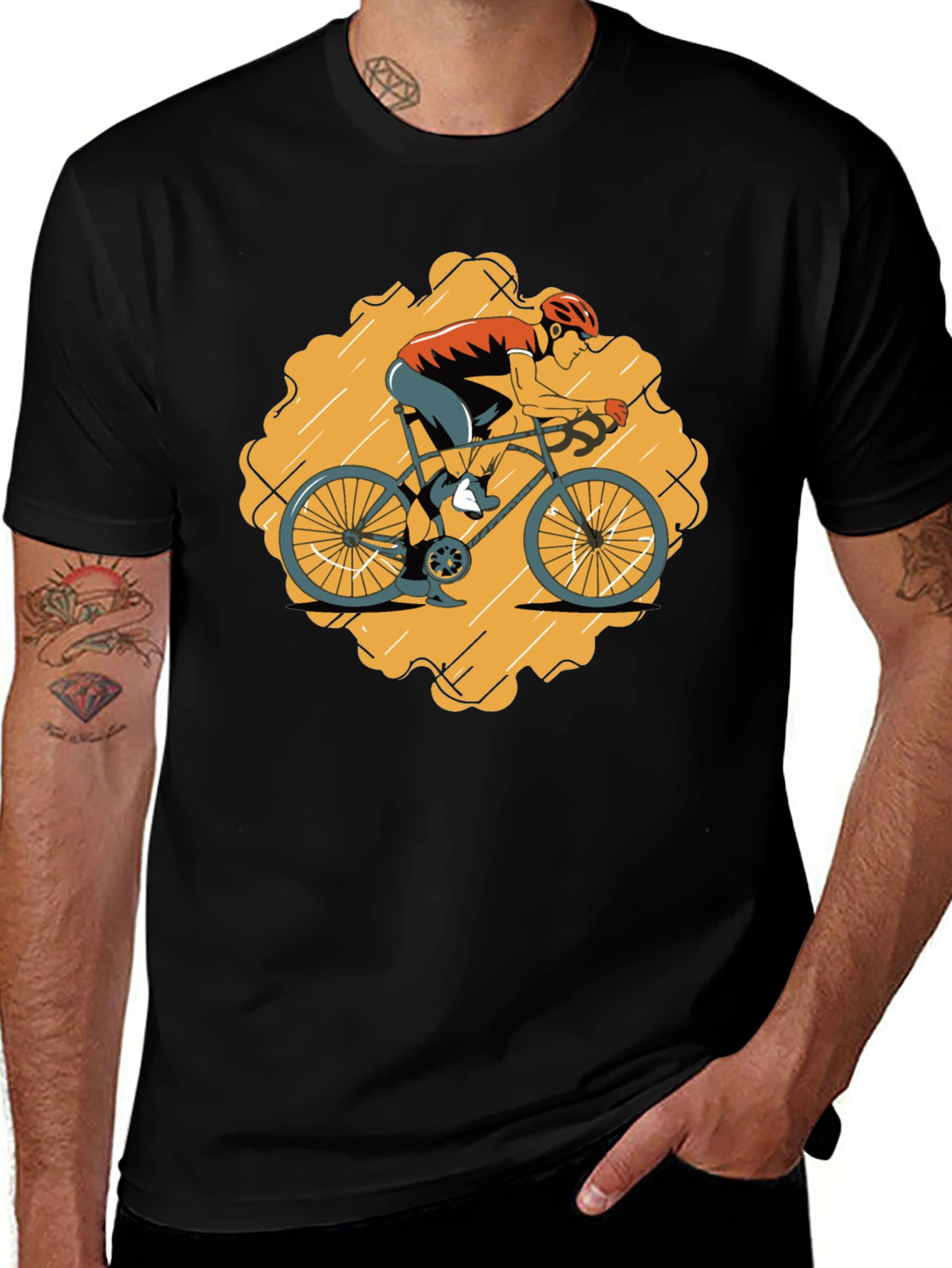 Variant 9 of Cycling Graphic Tee - Bike Rider T-Shirt