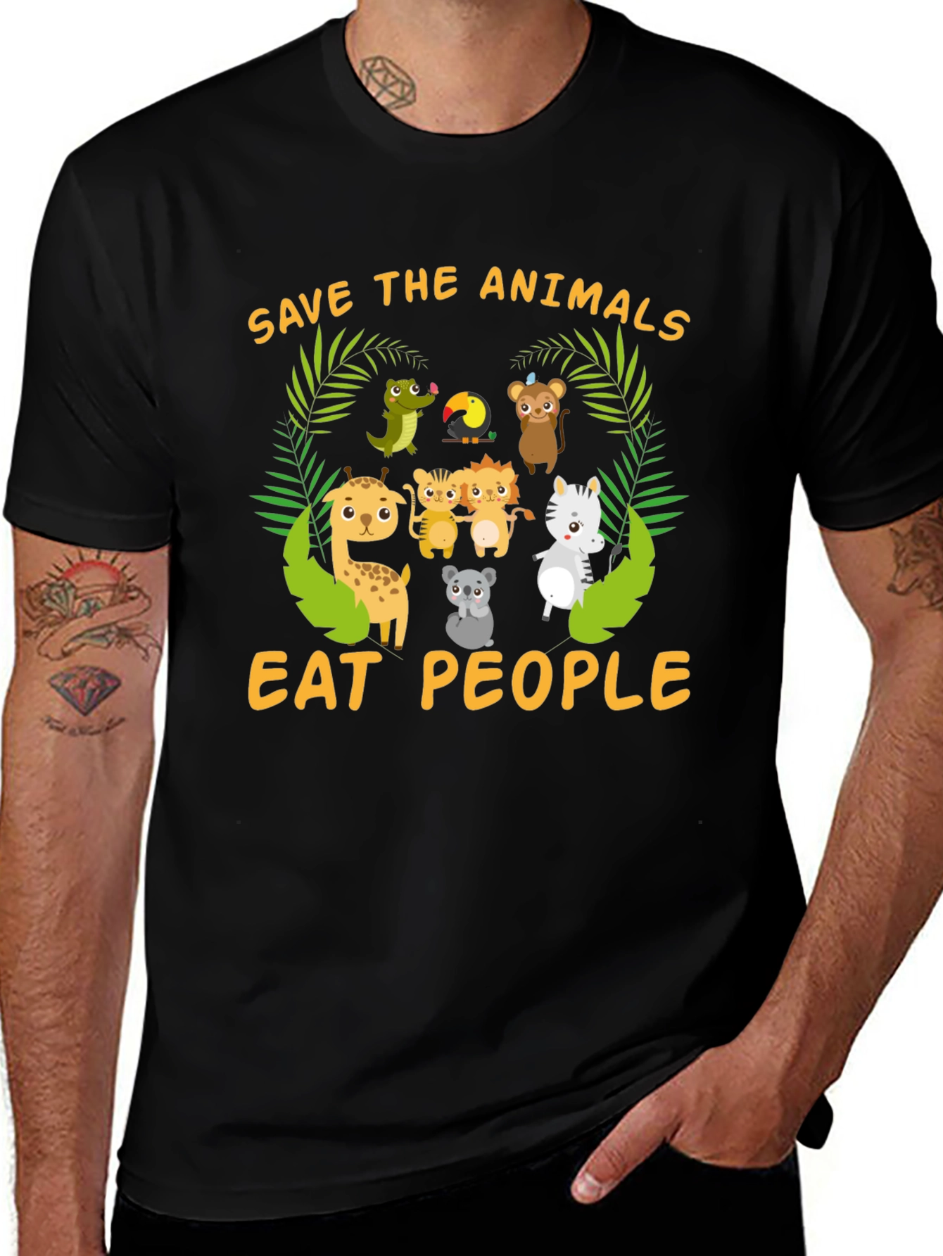 Variant 10 of Save the Animals, Eat People T-Shirt