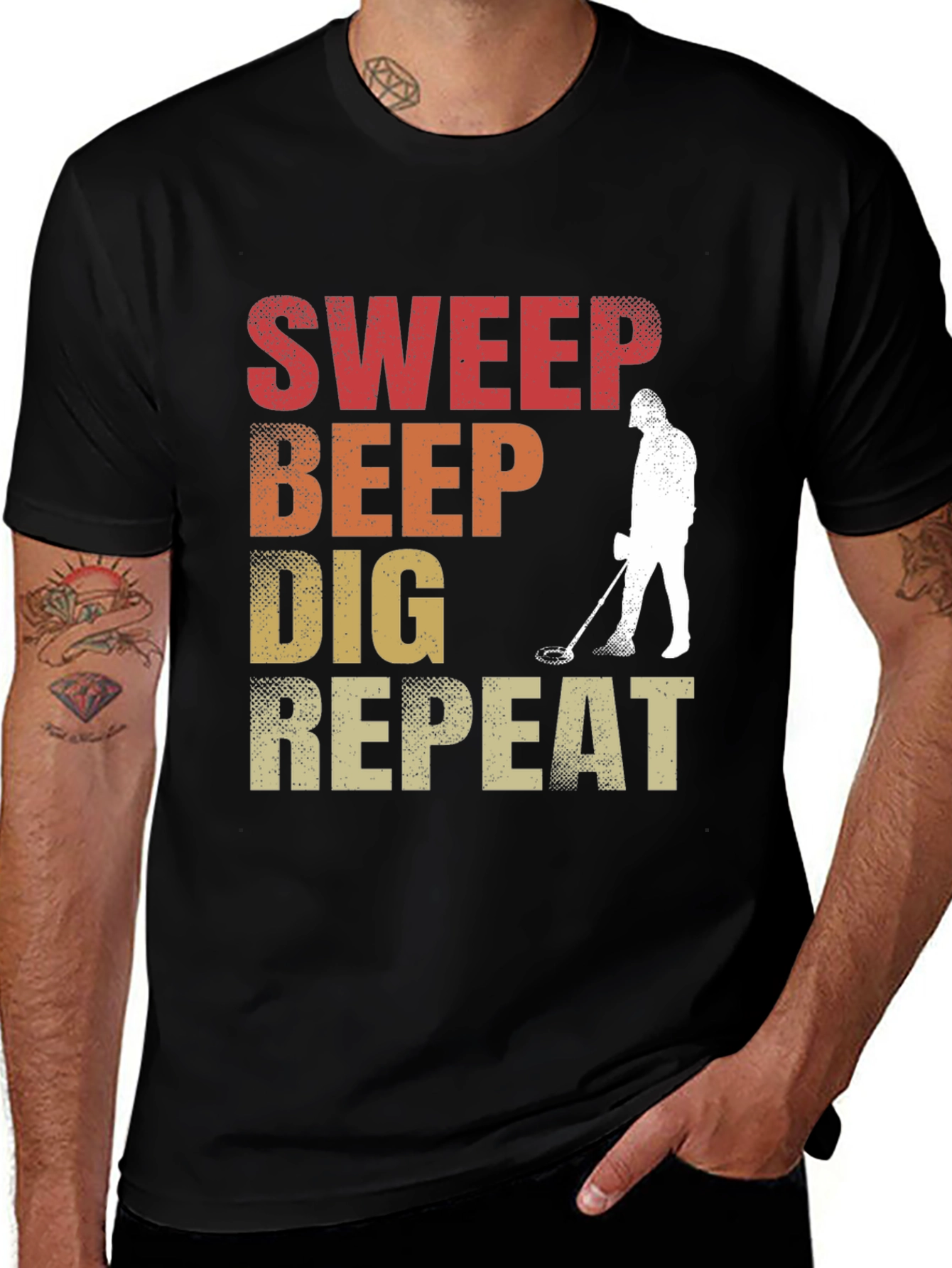 Variant 12 of Metal Detecting T-Shirt - Sweep Beep Dig Repeat