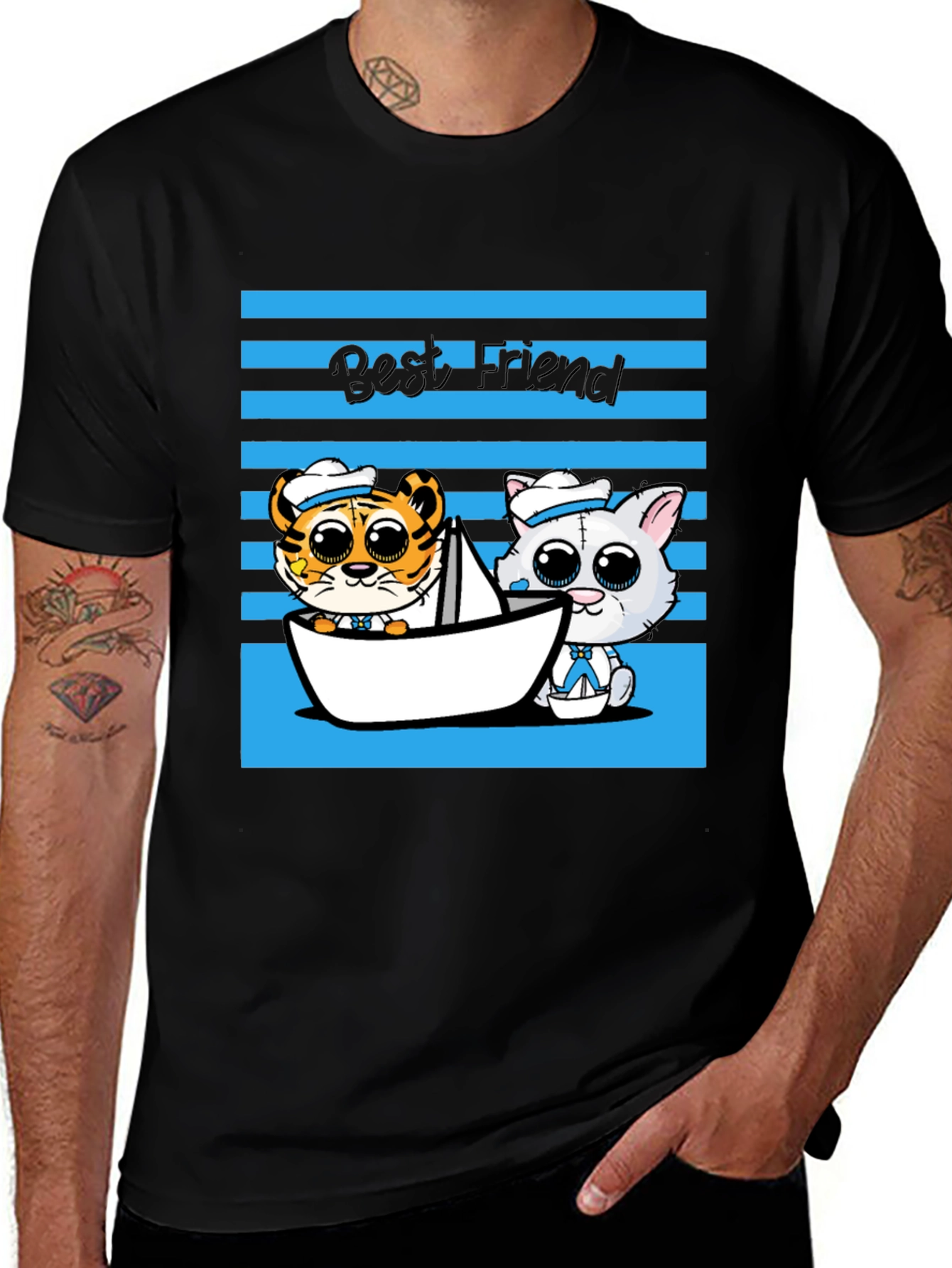 Variant 4 of Best Friend Cartoon Graphic Tee