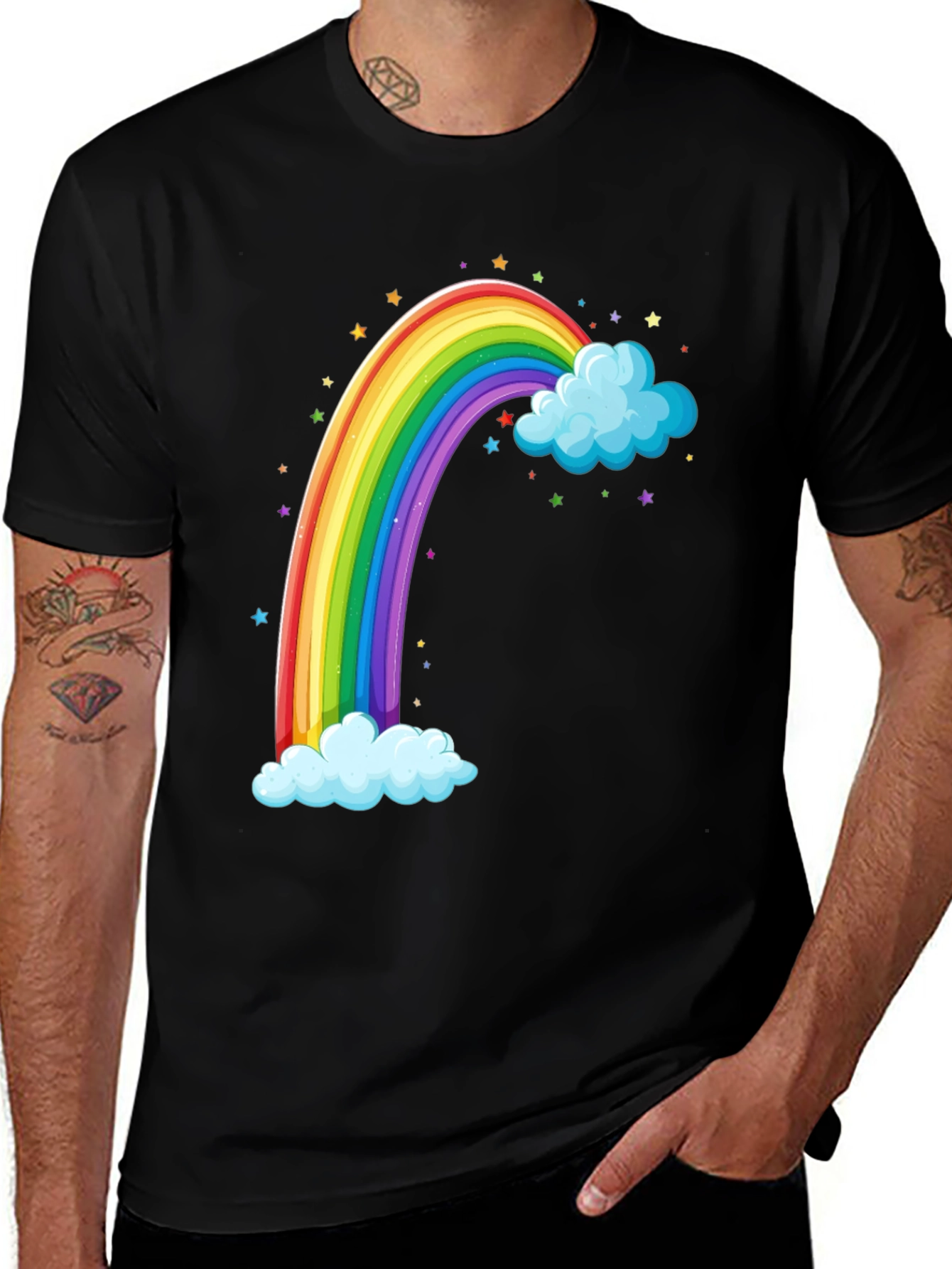 Variant 9 of Rainbow & Cloud Graphic T-Shirt