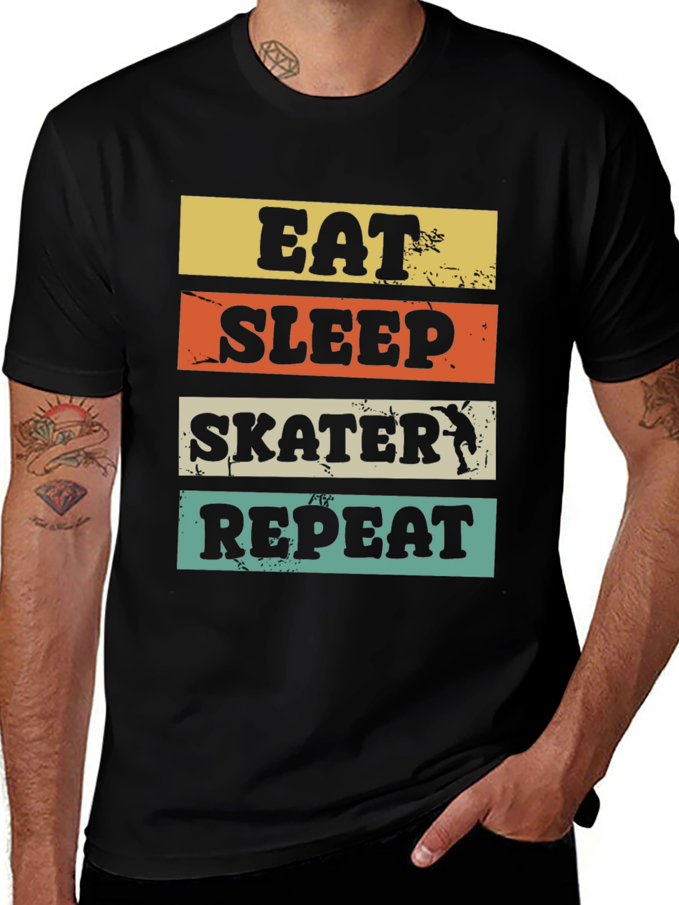 Variant 27 of Eat Sleep Skater Repeat Graphic T-Shirt