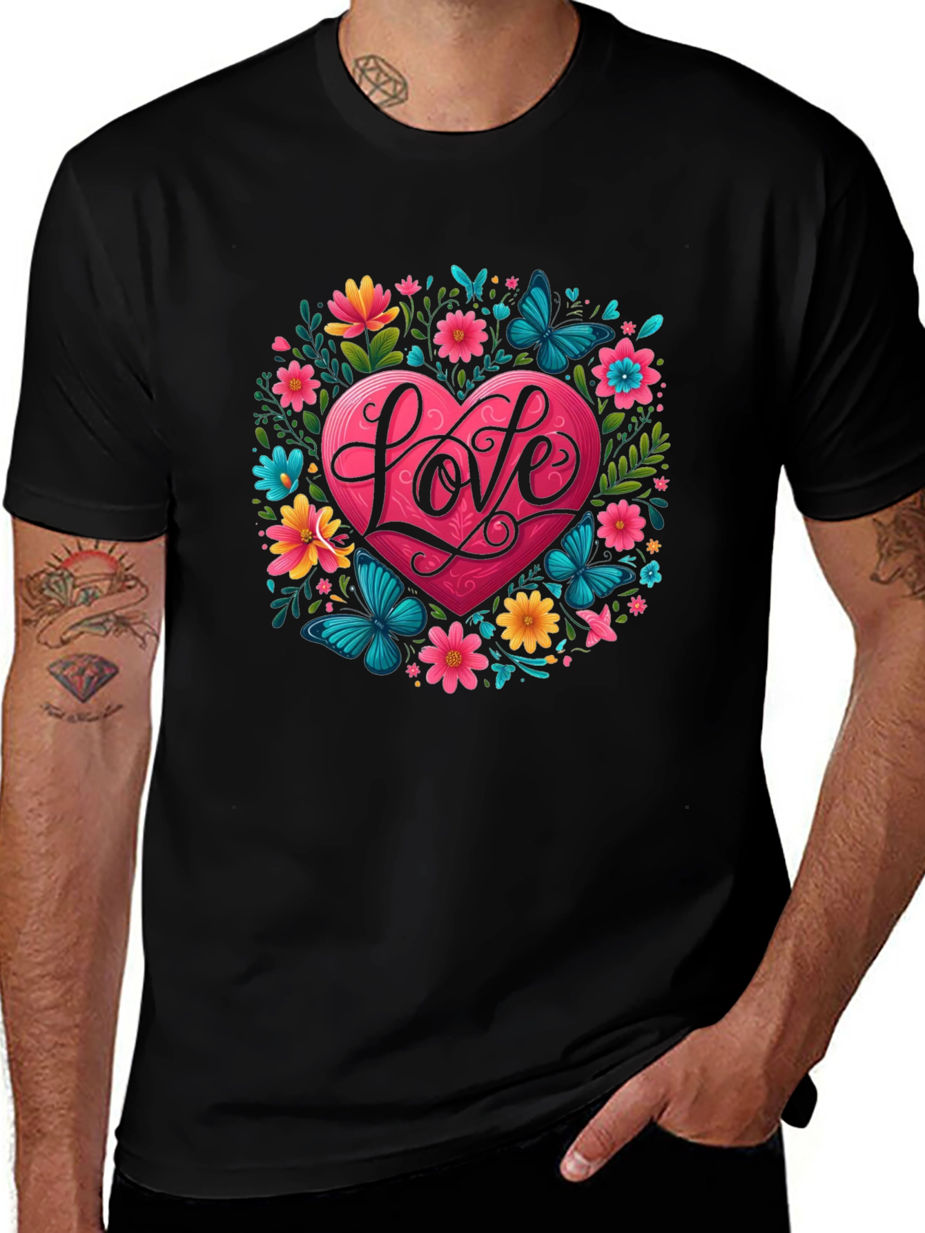Variant 21 of Love Heart Floral T-Shirt