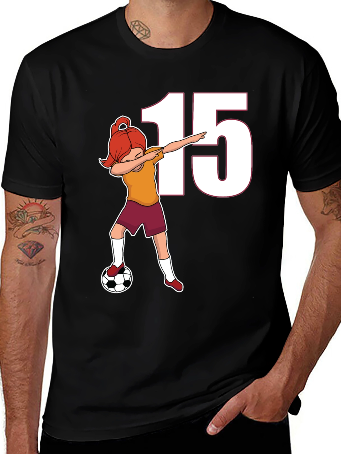 Variant 9 of Soccer Girl T-Shirt: Dabbing #15