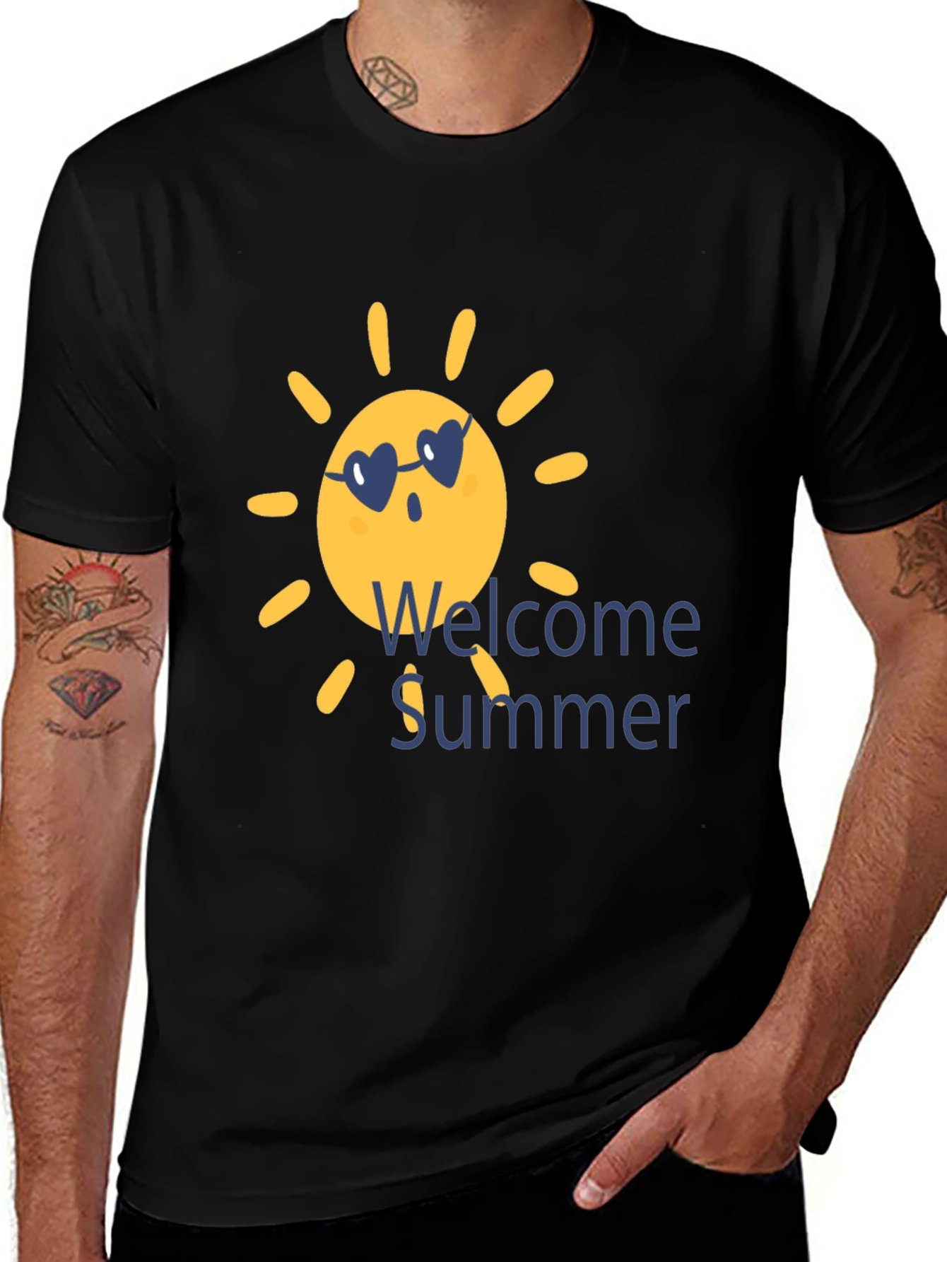 Variant 24 of Welcome Summer T-Shirt -  Cute Sun Graphic Tee