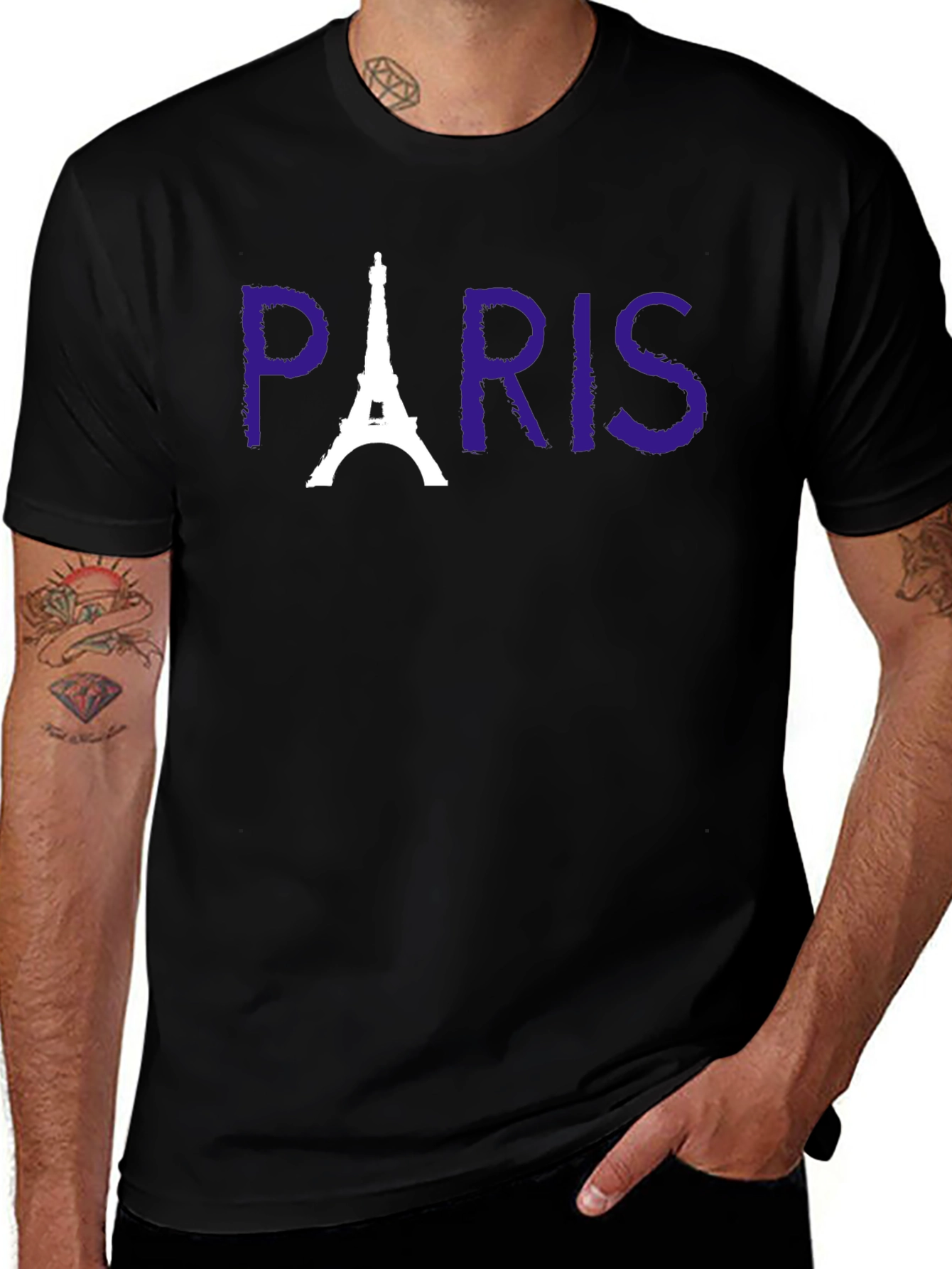 Paris Eiffel Tower Graphic Tee - Stylish Cotton T-Shirt