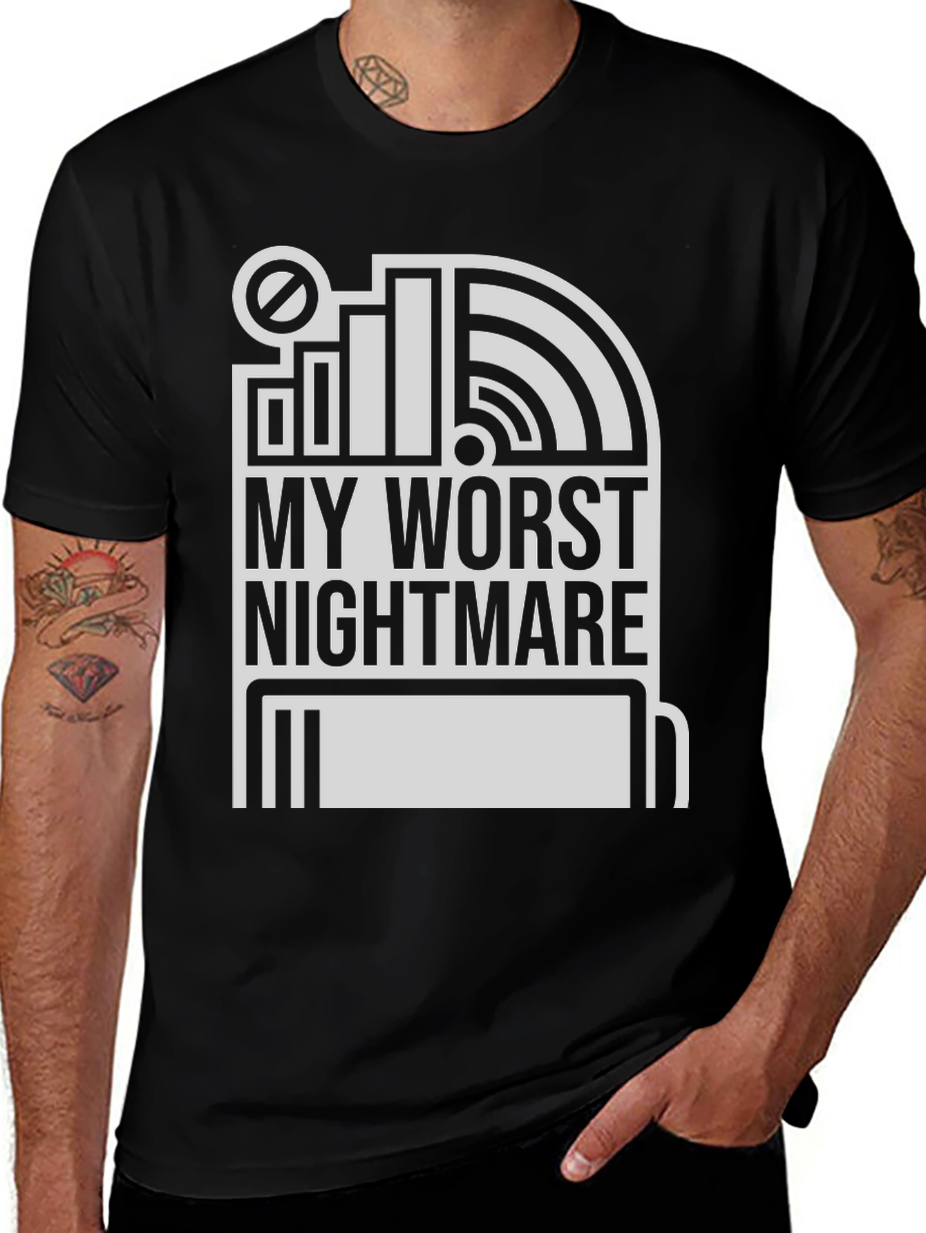 Variant 18 of My Worst Nightmare Graphic T-Shirt - Tech Humor Tee