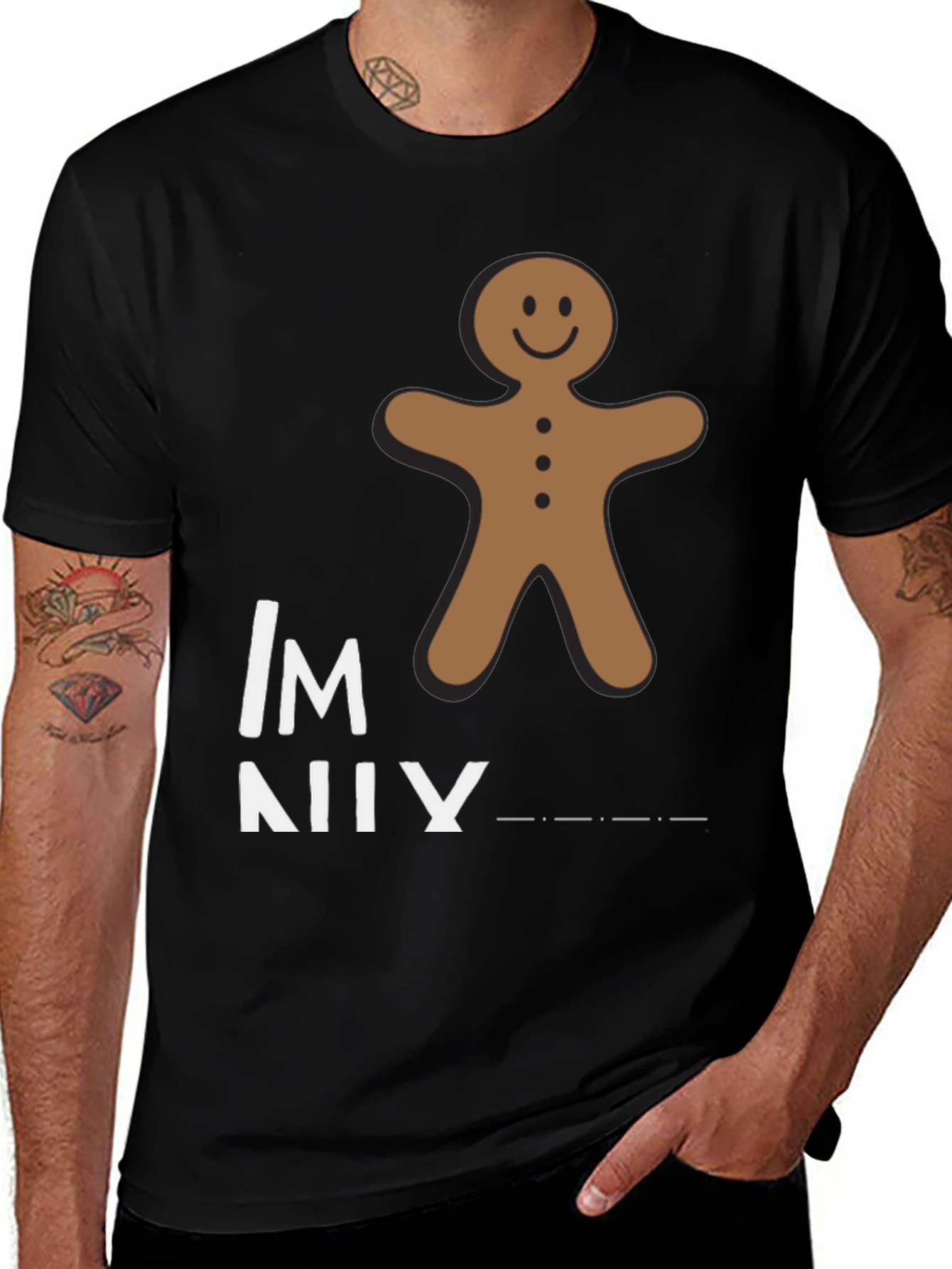 Variant 17 of Gingerbread Man Funny Graphic T-Shirt