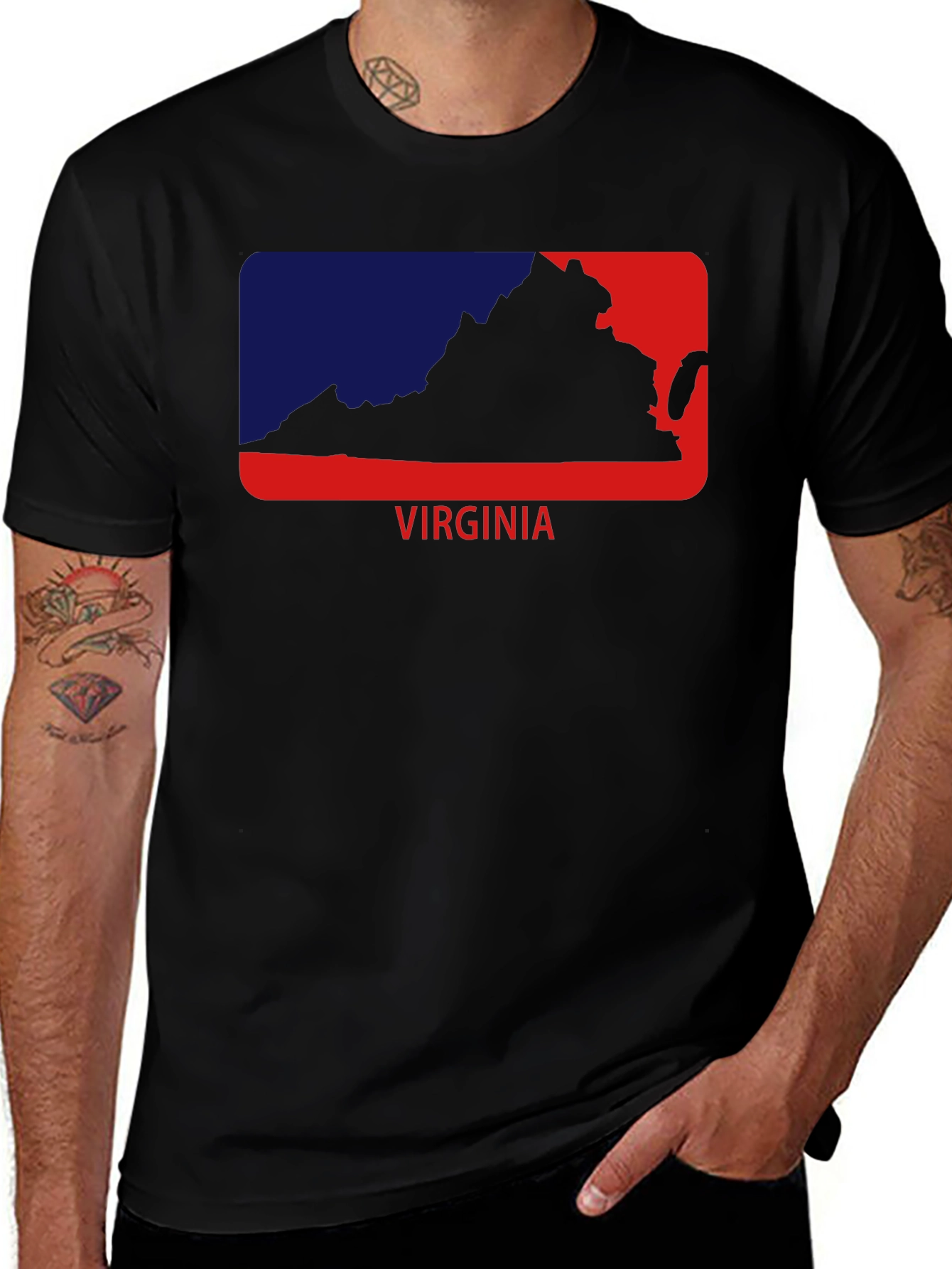 Virginia State Outline Graphic Tee