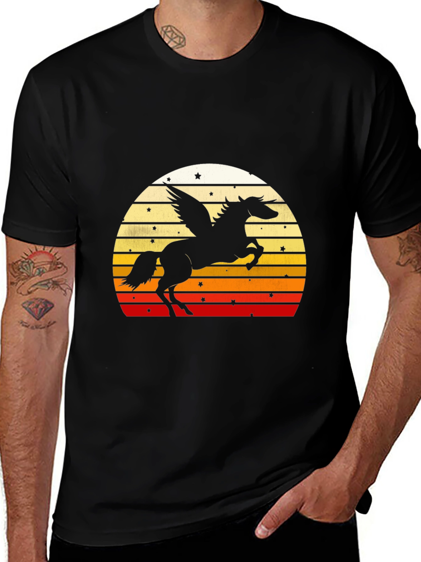 Retro Pegasus Sunset T-Shirt