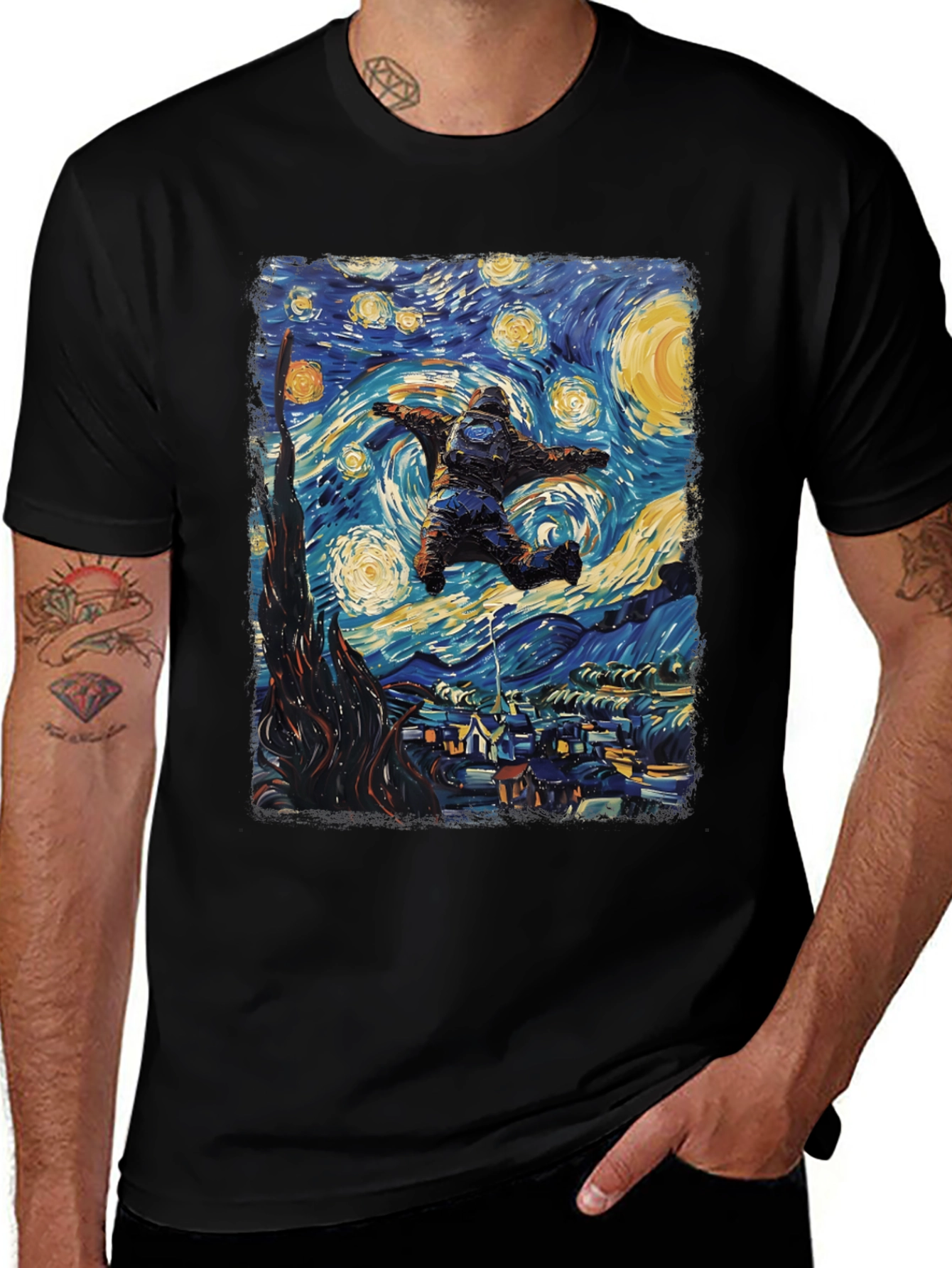 Variant 11 of Starry Night Wingsuit T-Shirt