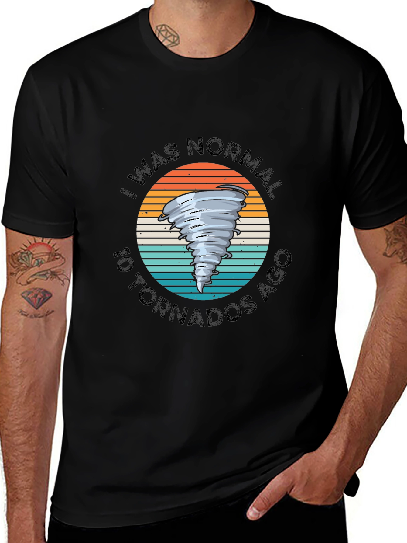 Variant 6 of I Was Normal 10 Tornados Ago - Graphic T-Shirt