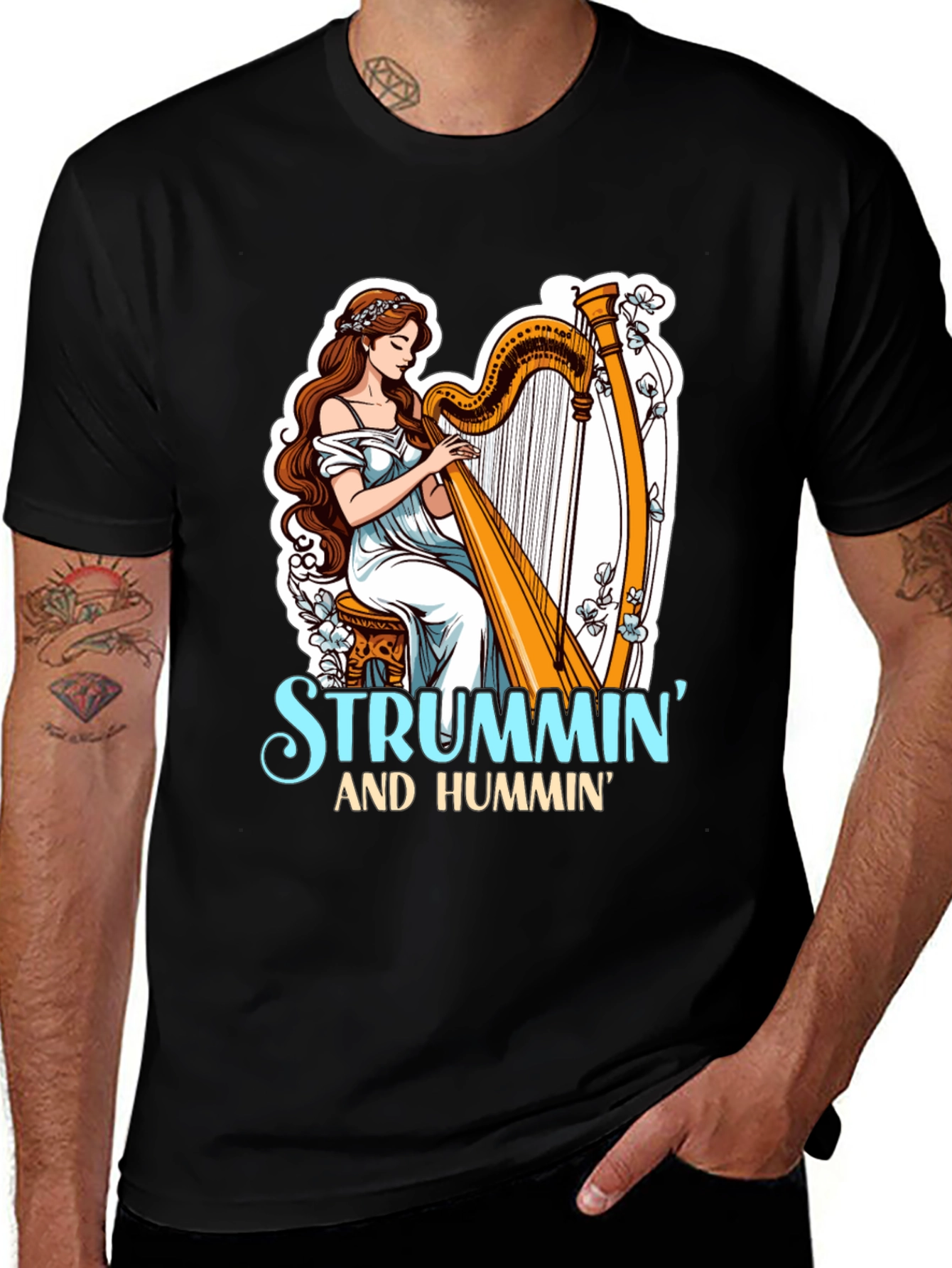 Variant 11 of Strummin' and Hummin' Harp T-Shirt