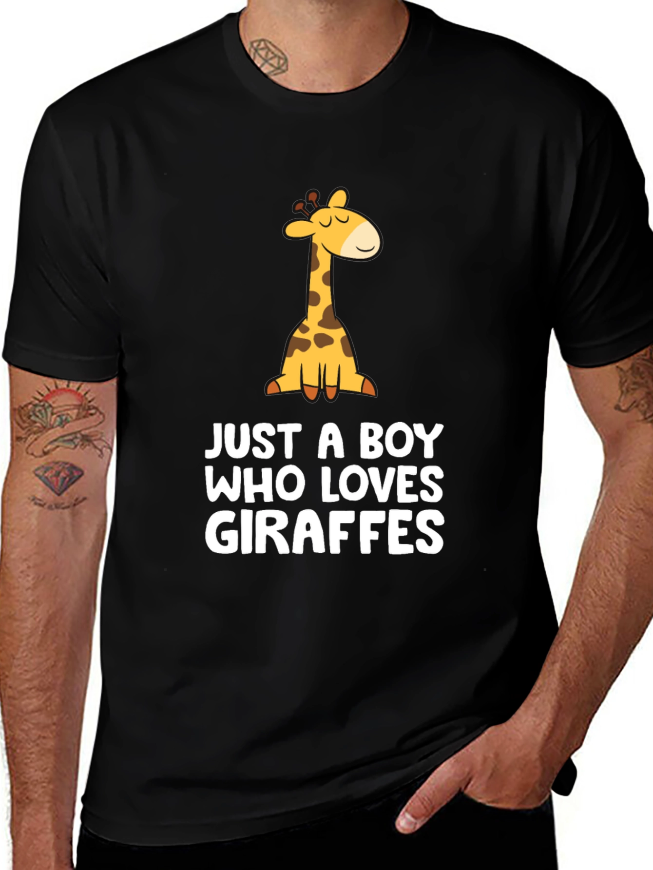 Variant 11 of Giraffe Lover T-Shirt - Just A Boy Who Loves Giraffes