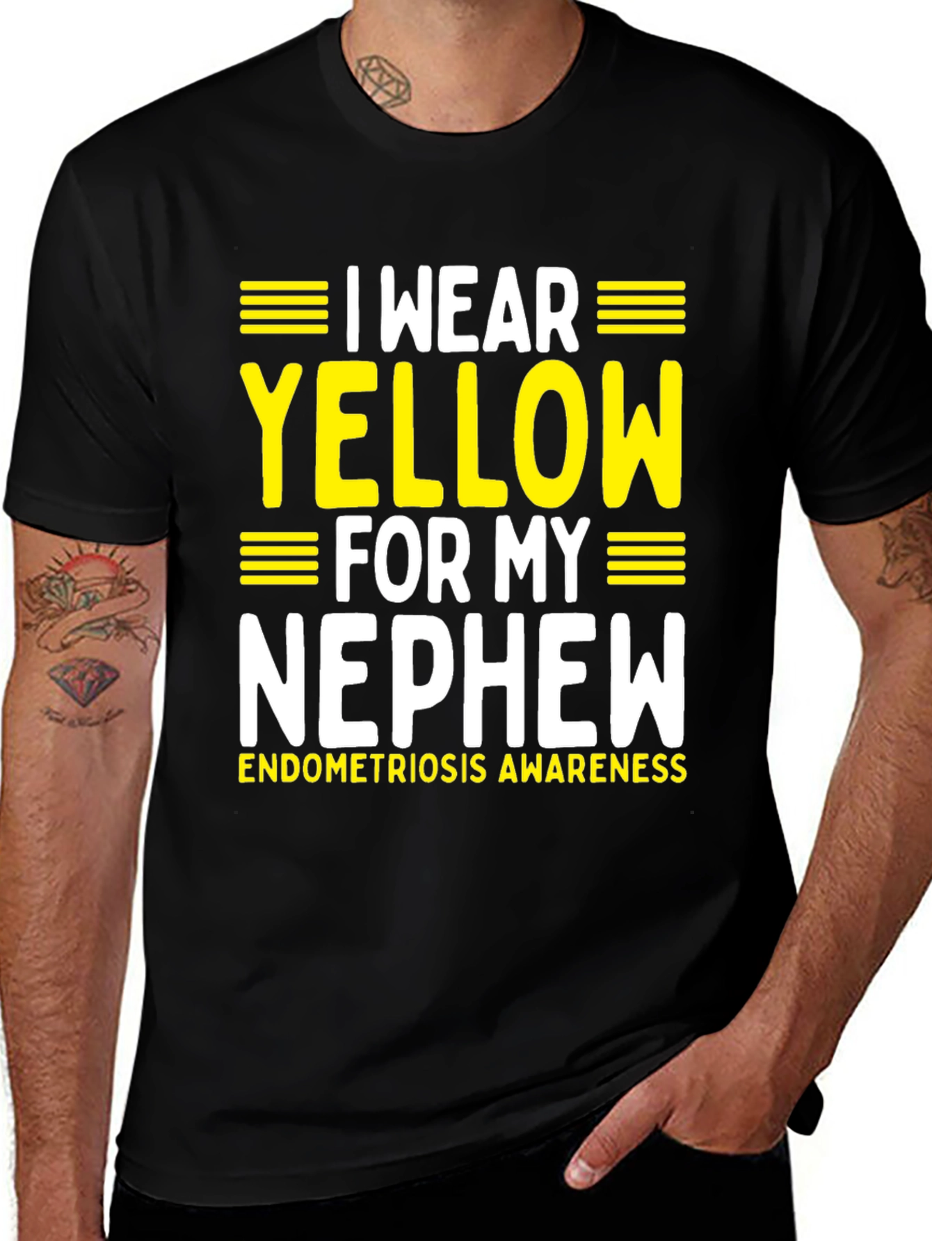 Variant 22 of Yellow Endometriosis Awareness Nephew T-Shirt