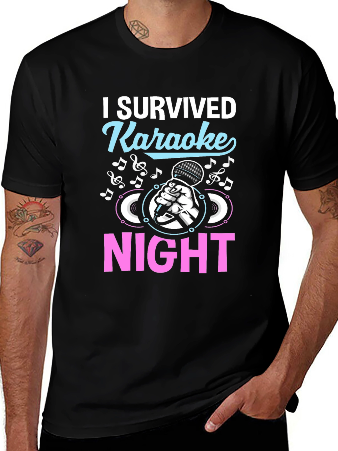 Variant 20 of I Survived Karaoke Night Graphic Tee