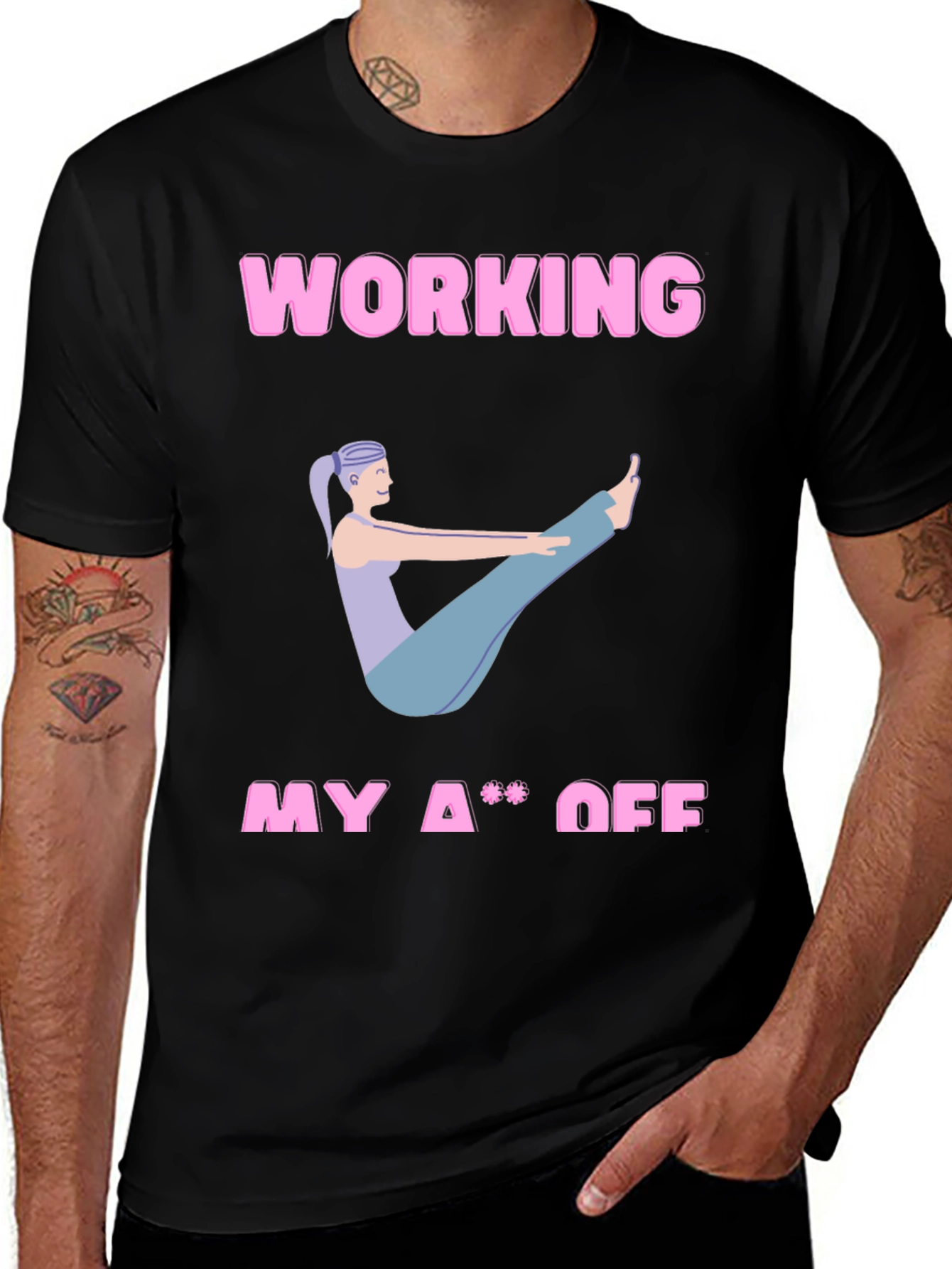 Variant 22 of Working My A** Off Yoga T-Shirt