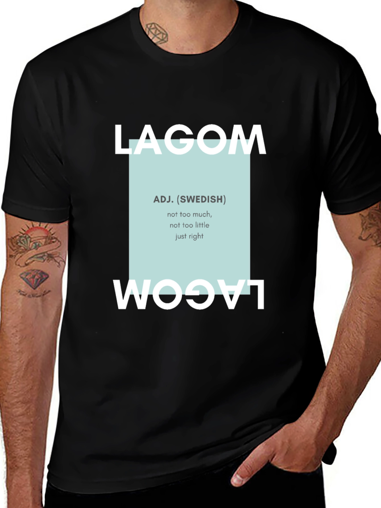 Variant 7 of Lagom Definition T-Shirt - Swedish Word Meaning