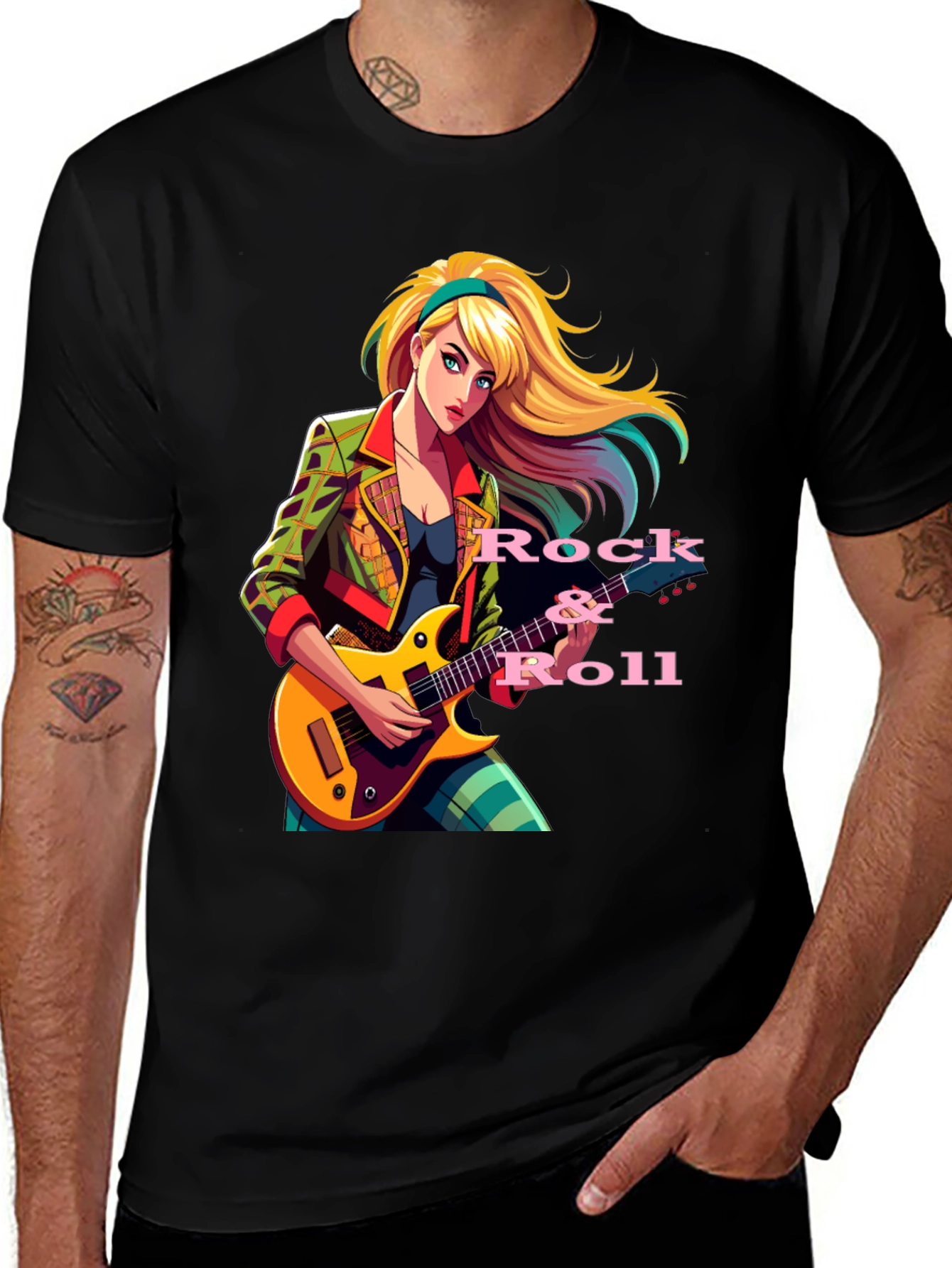 Variant 17 of Rock & Roll Girl Graphic T-Shirt