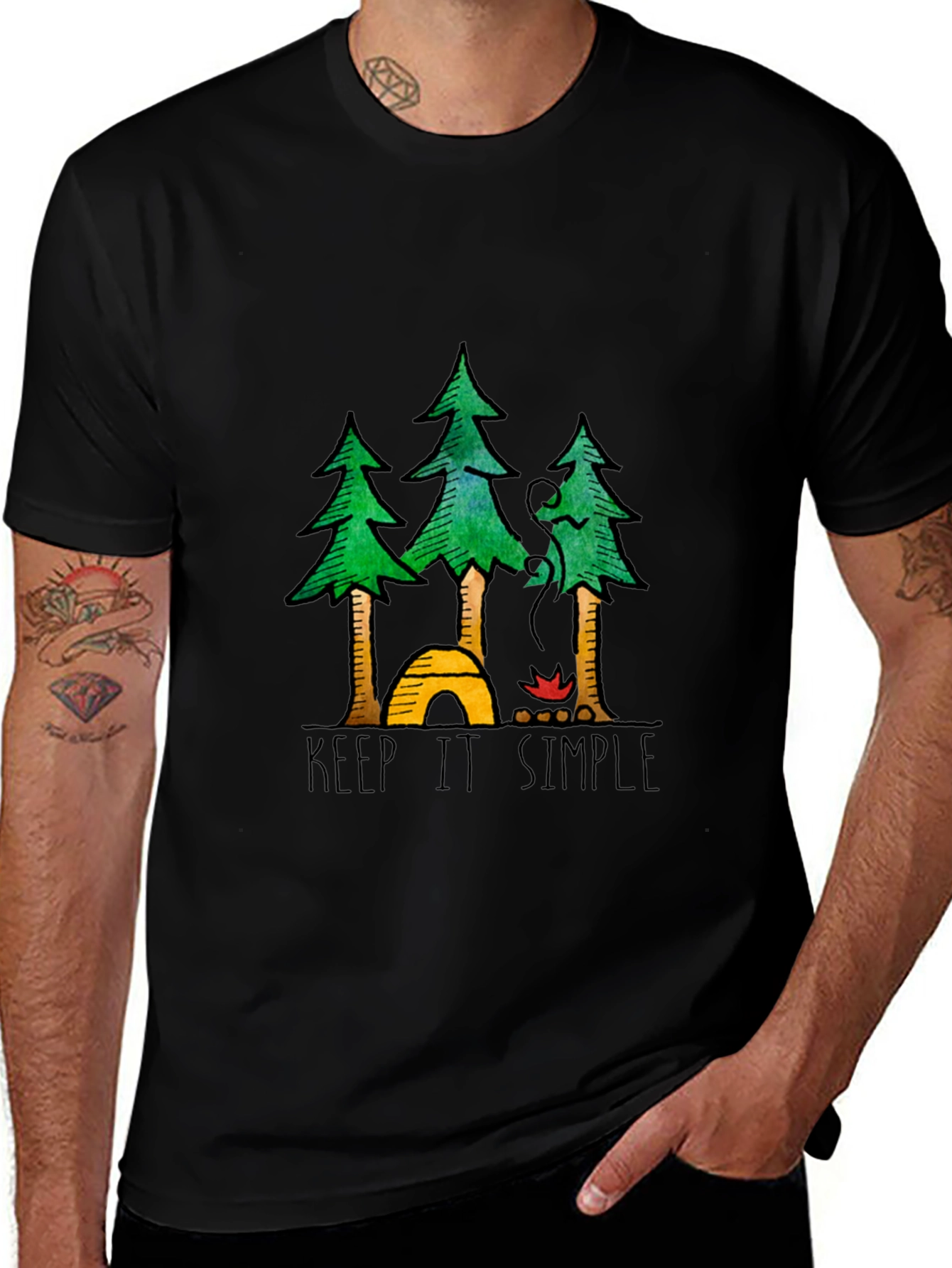 Keep It Simple Camping Graphic Tee