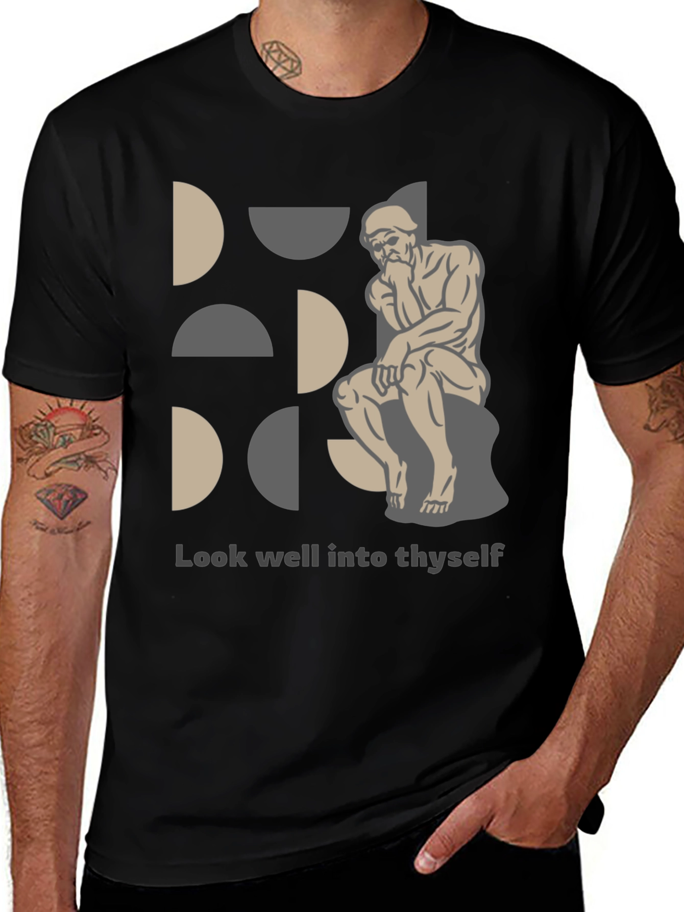 Variant 28 of Philosophical Graphic Tee - "Look Well Into Thyself"