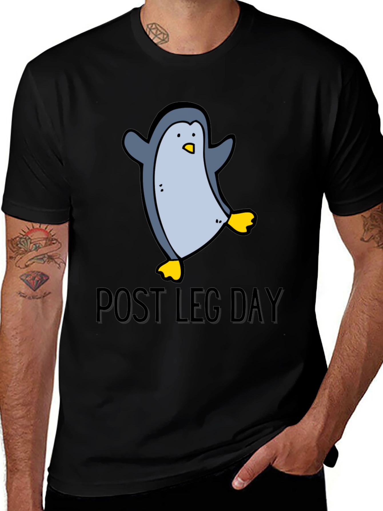 Variant 15 of Post Leg Day Penguin Graphic T-Shirt