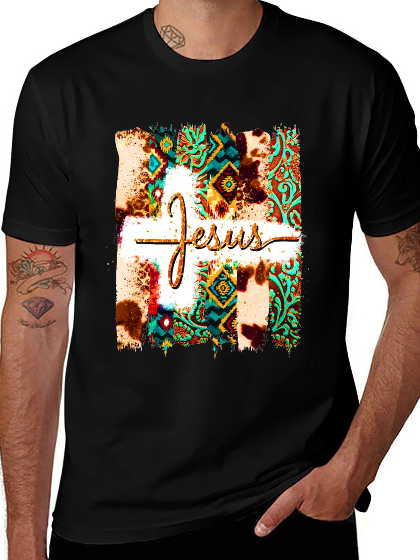 Variant 11 of Jesus Cross Patterned T-Shirt