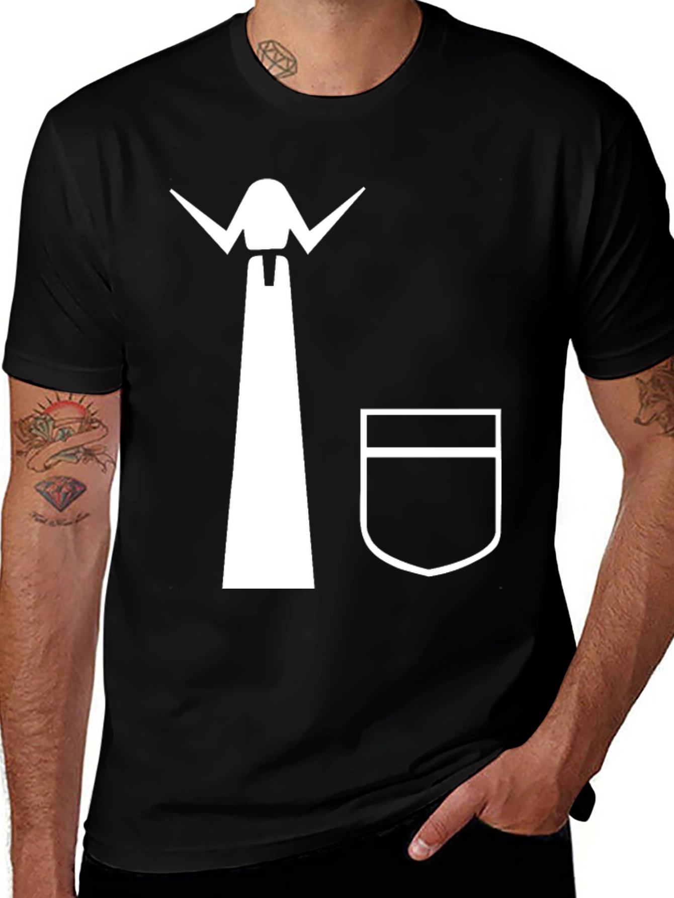 Variant 10 of Novelty Tie & Pocket Graphic Tee