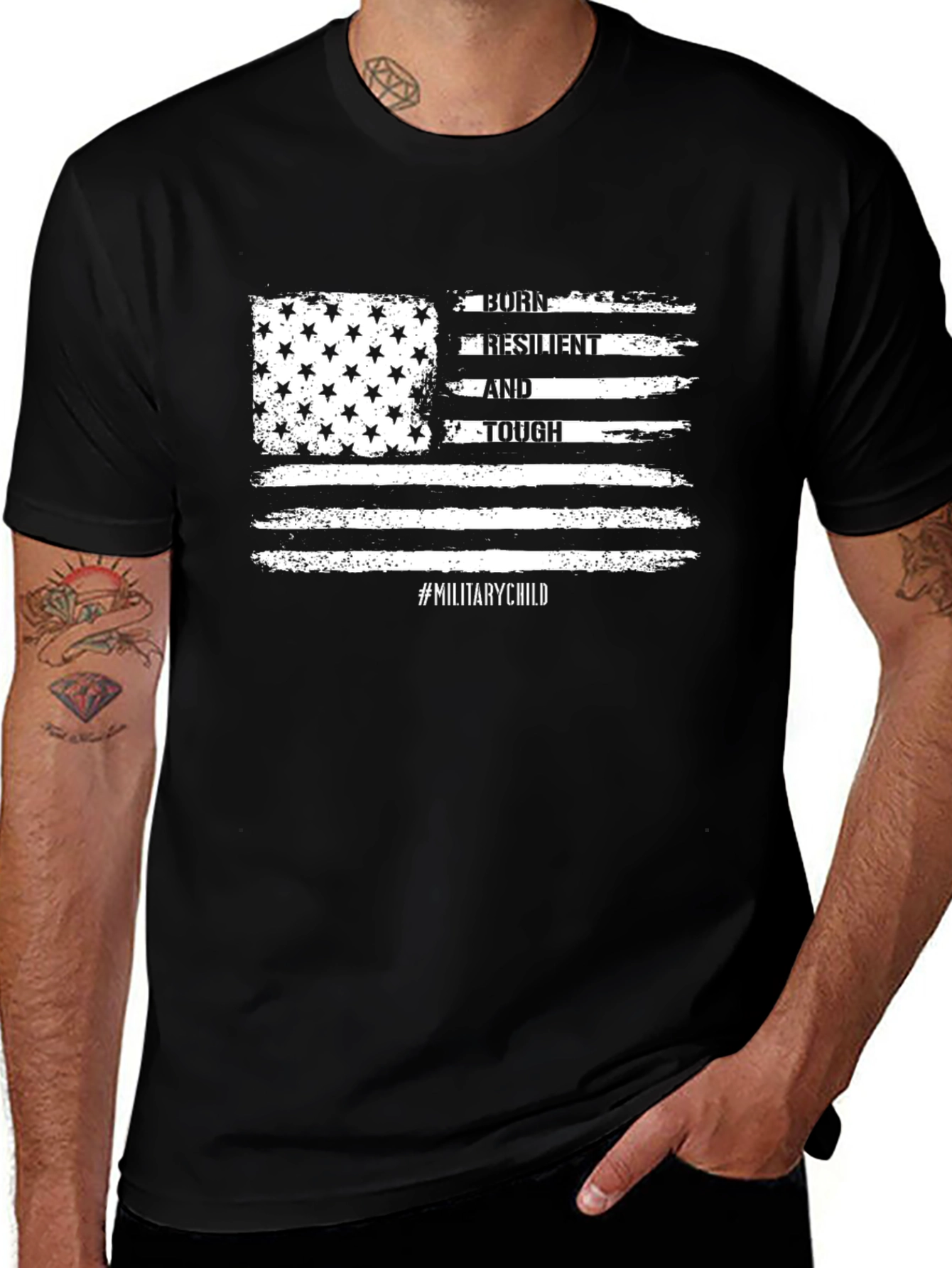 Variant 16 of Military Child American Flag T-Shirt