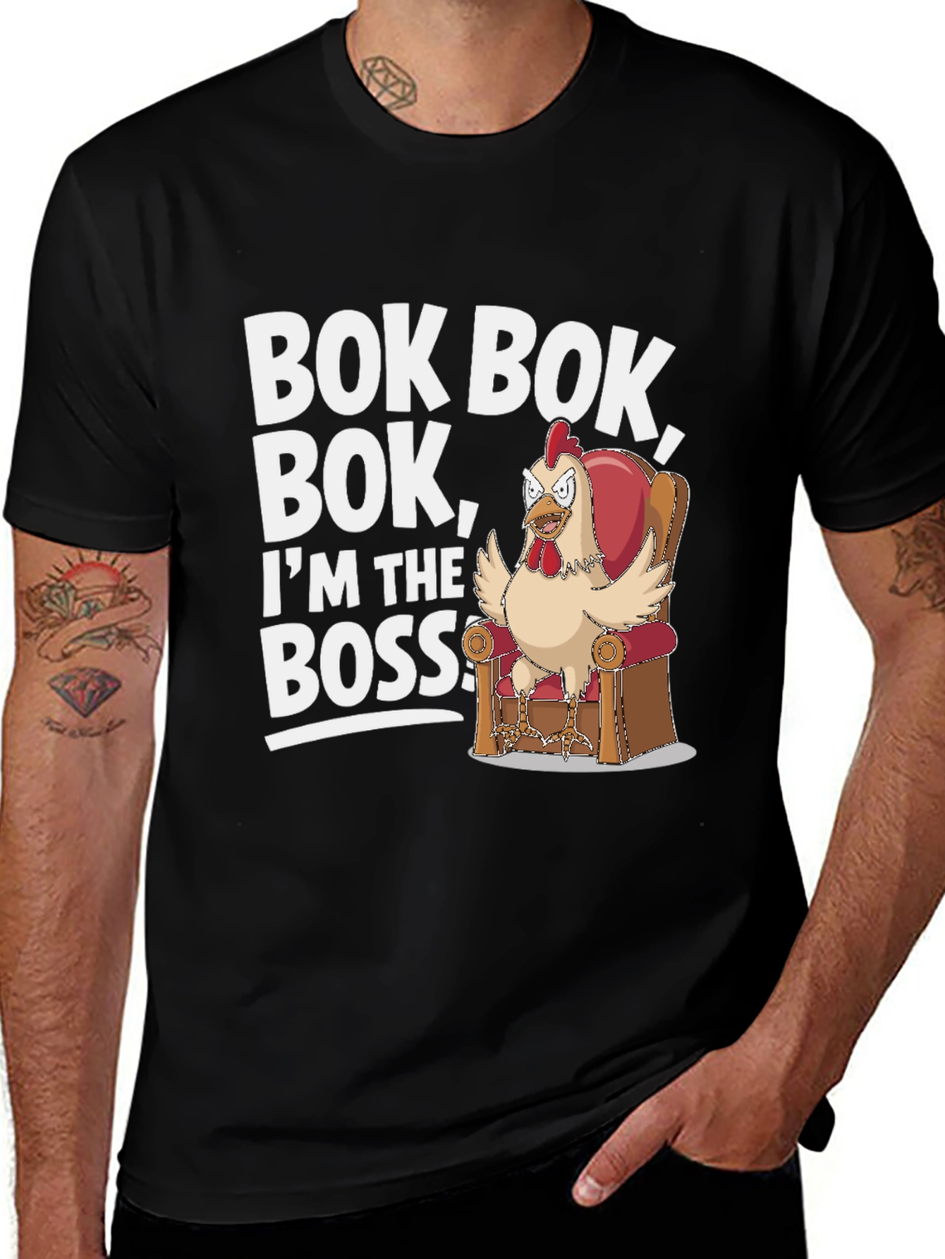 Variant 8 of Bok Bok Boss Chicken T-Shirt
