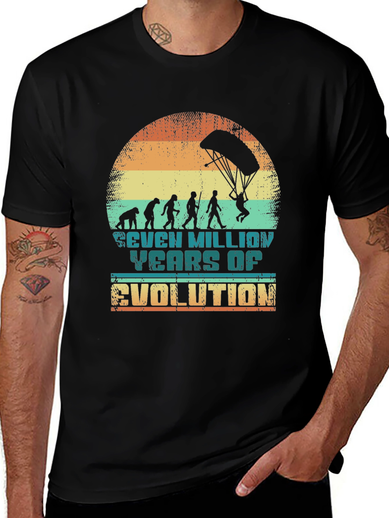Evolution Paragliding T-Shirt - Seven Million Years