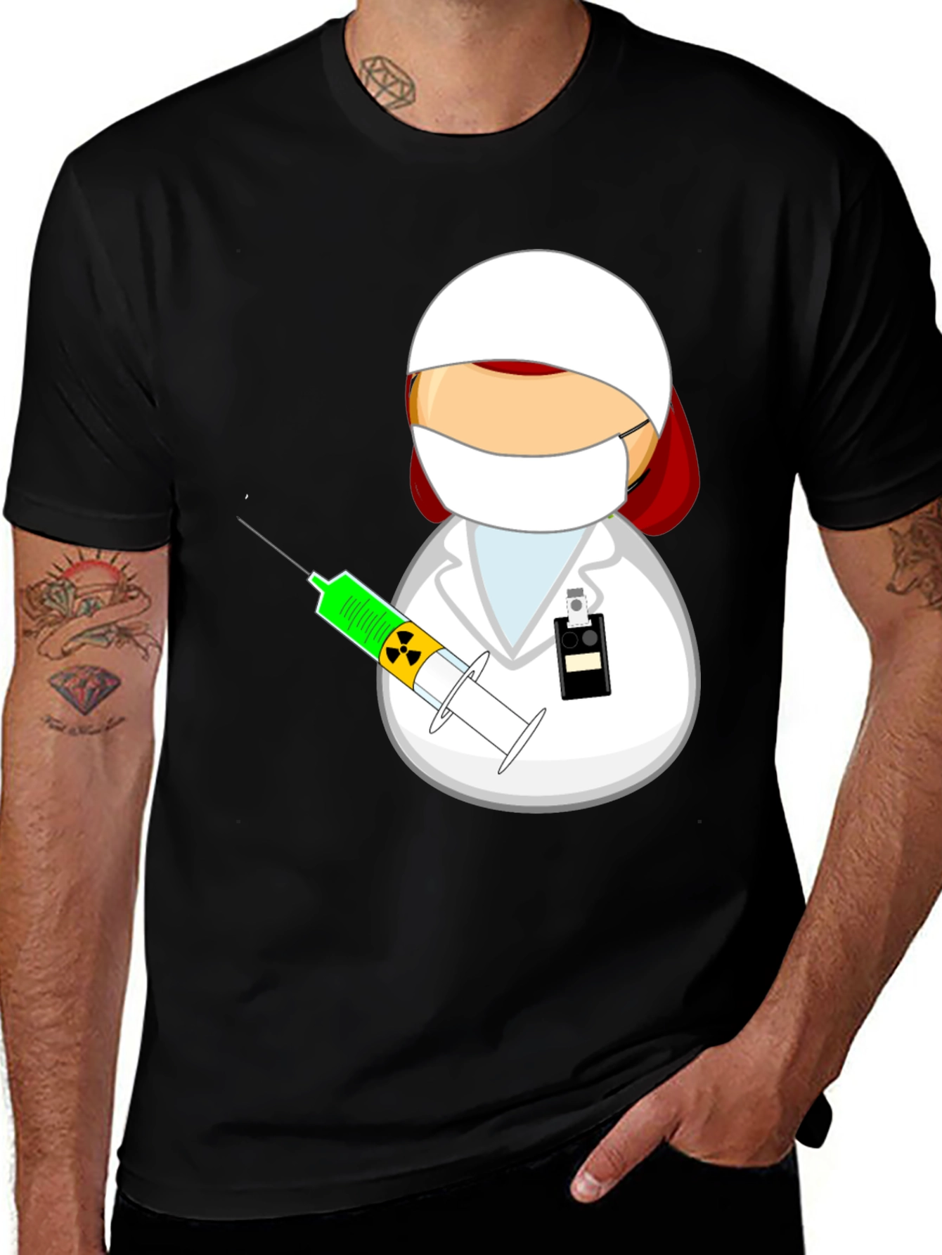 Variant 11 of Cartoon Doctor Graphic T-Shirt - Novelty Tee