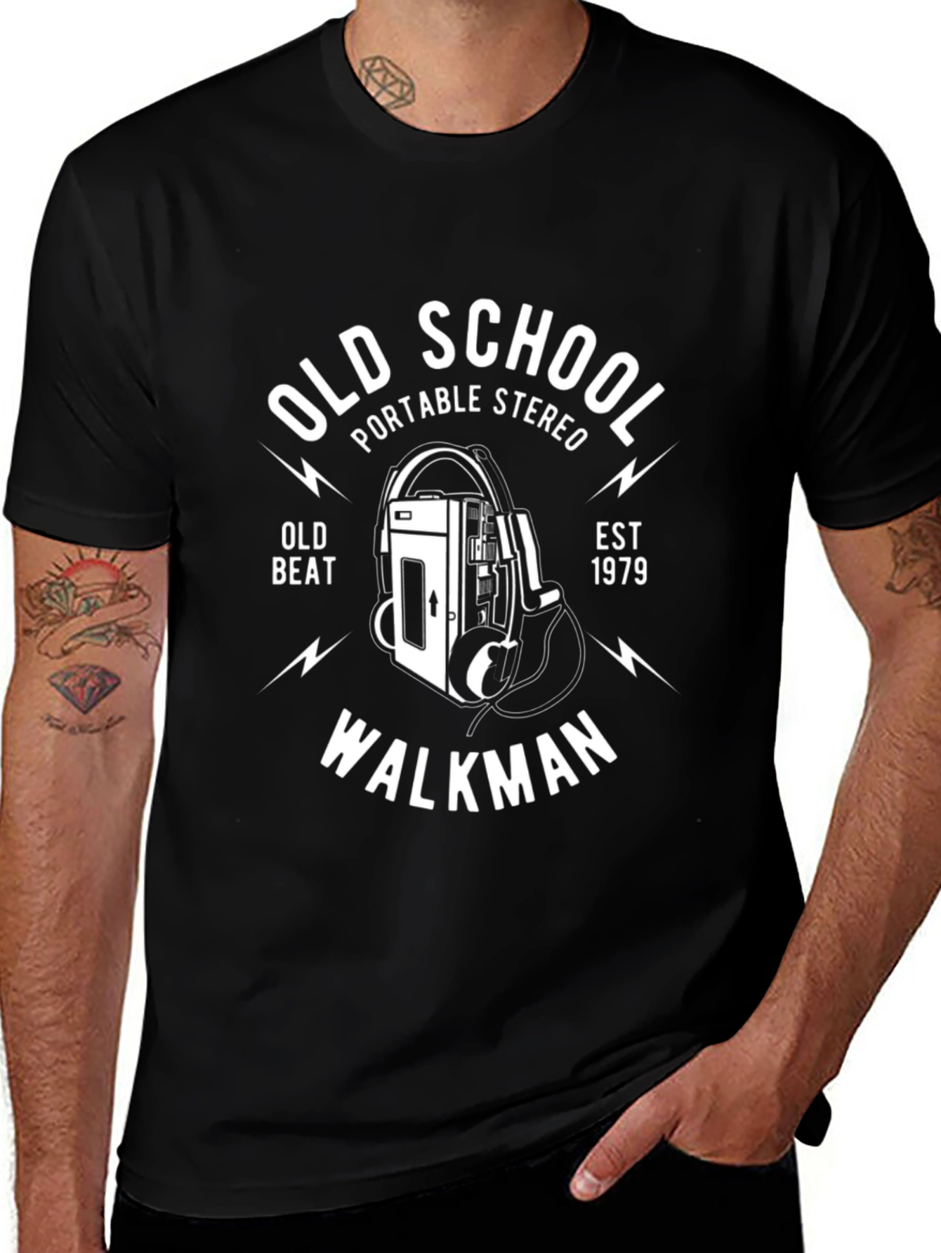 Variant 18 of Old School Walkman Graphic T-Shirt - Retro Style