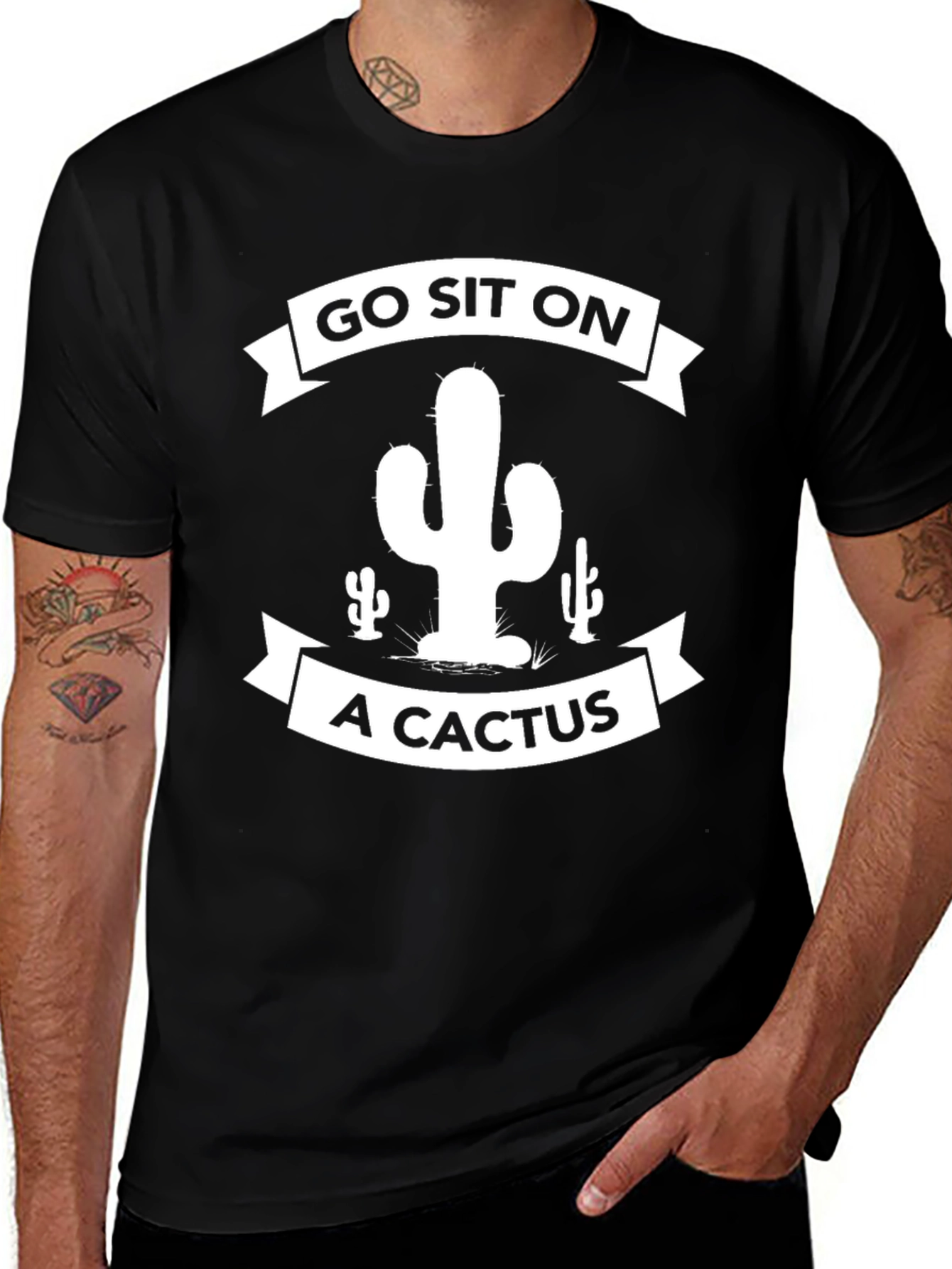 Variant 7 of Go Sit on a Cactus Graphic Tee