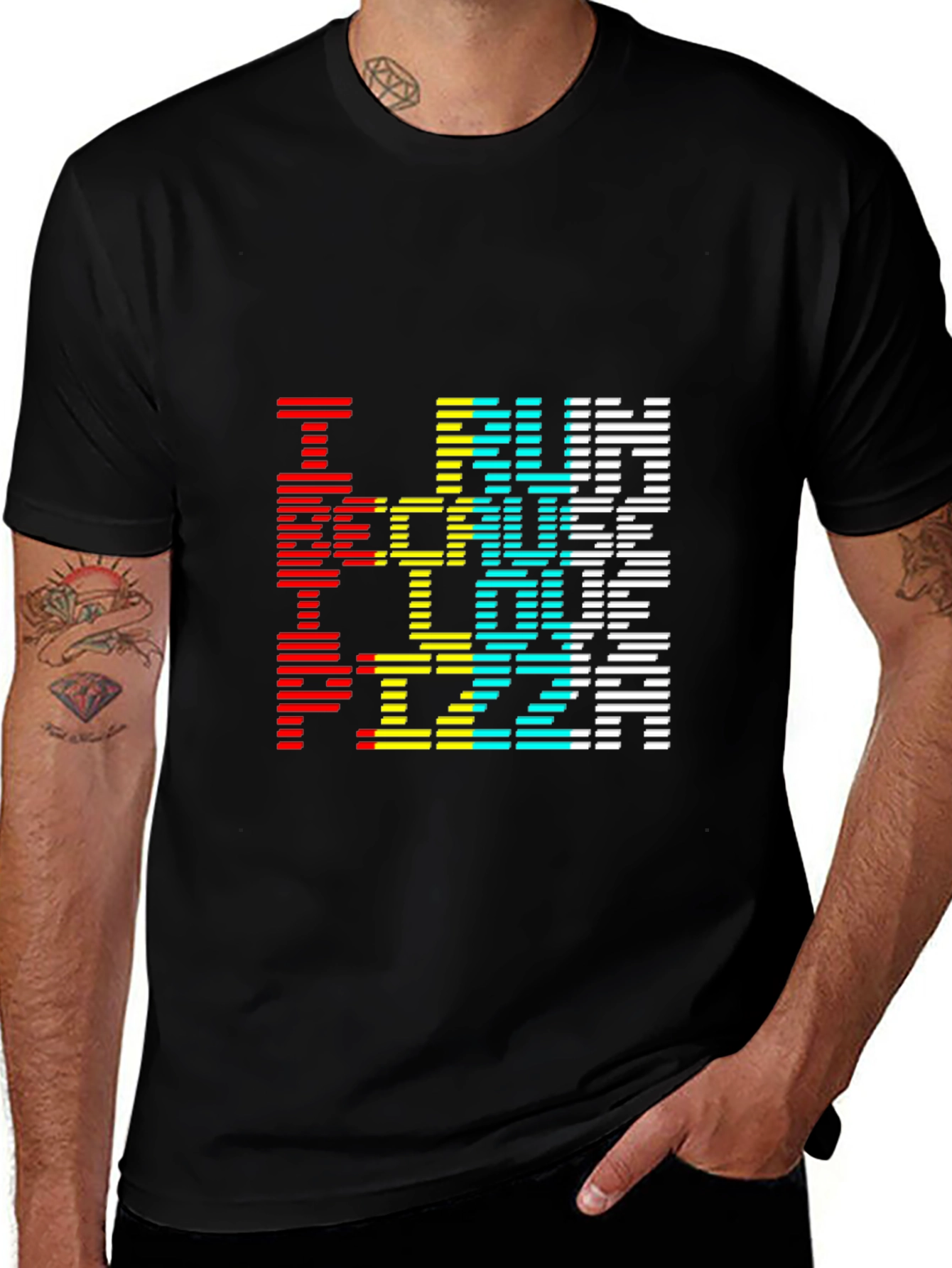 I Run Because I Love Pizza Graphic Tee