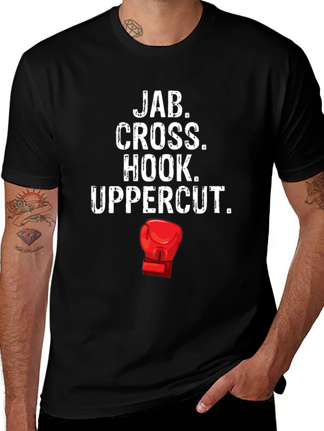 Boxing Jab Cross Hook Uppercut Graphic Tee