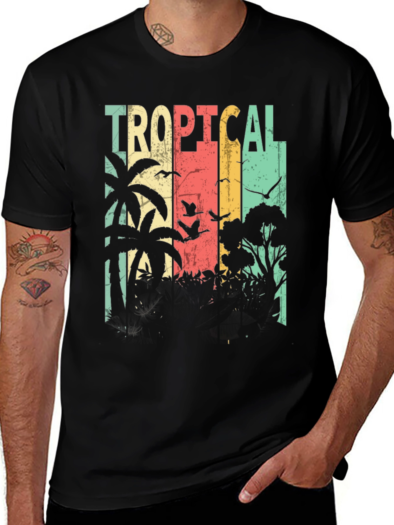 Variant 21 of Tropical Palm Tree Graphic Tee