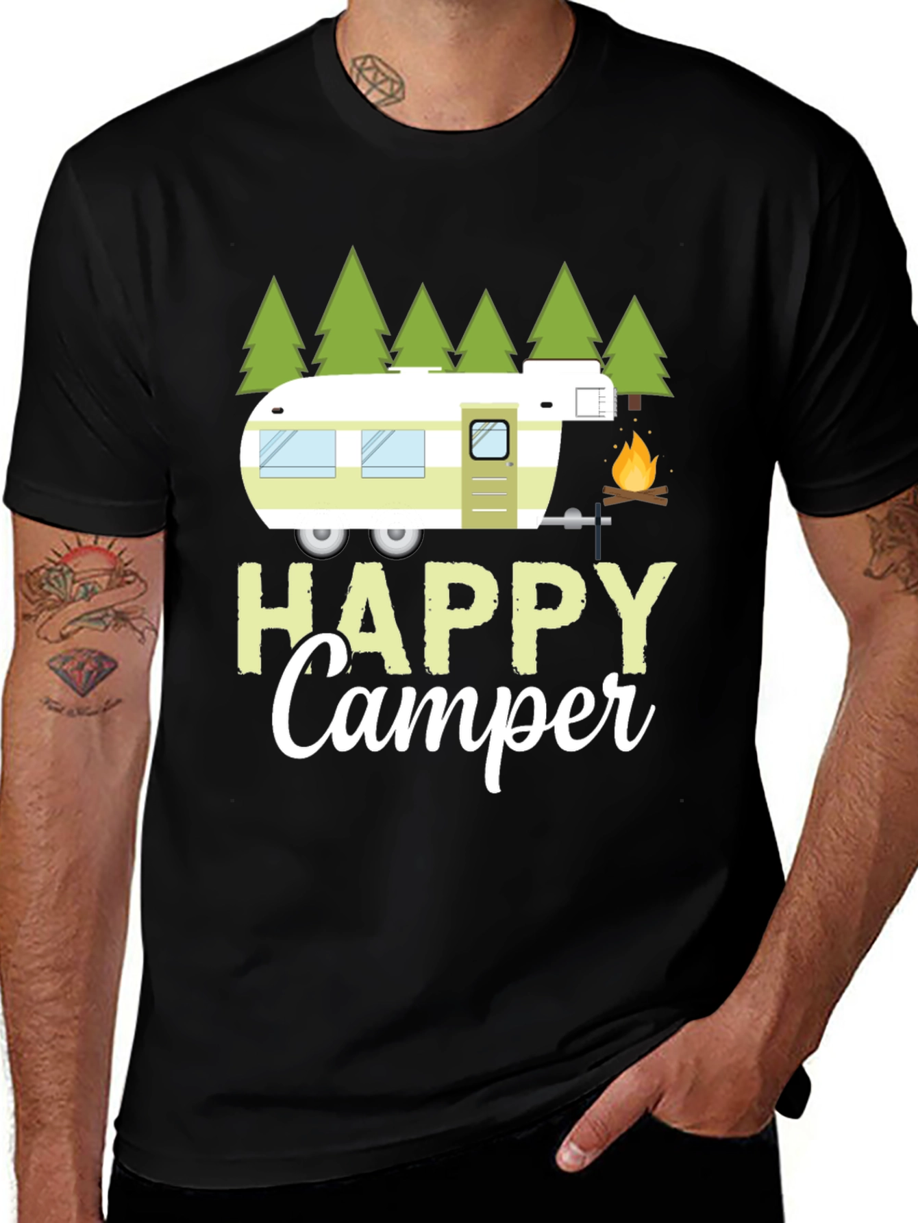 Variant 9 of Happy Camper T-Shirt - Camping Adventure Tee