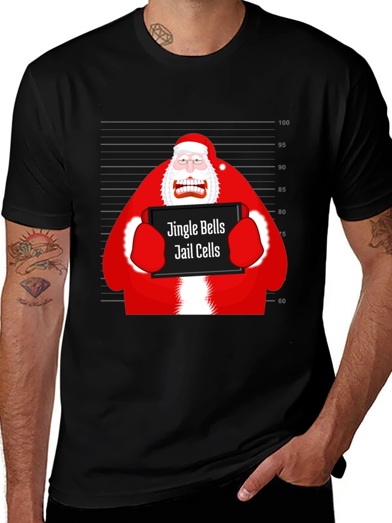 Variant 12 of Jingle Bells Jail Cells Graphic T-Shirt