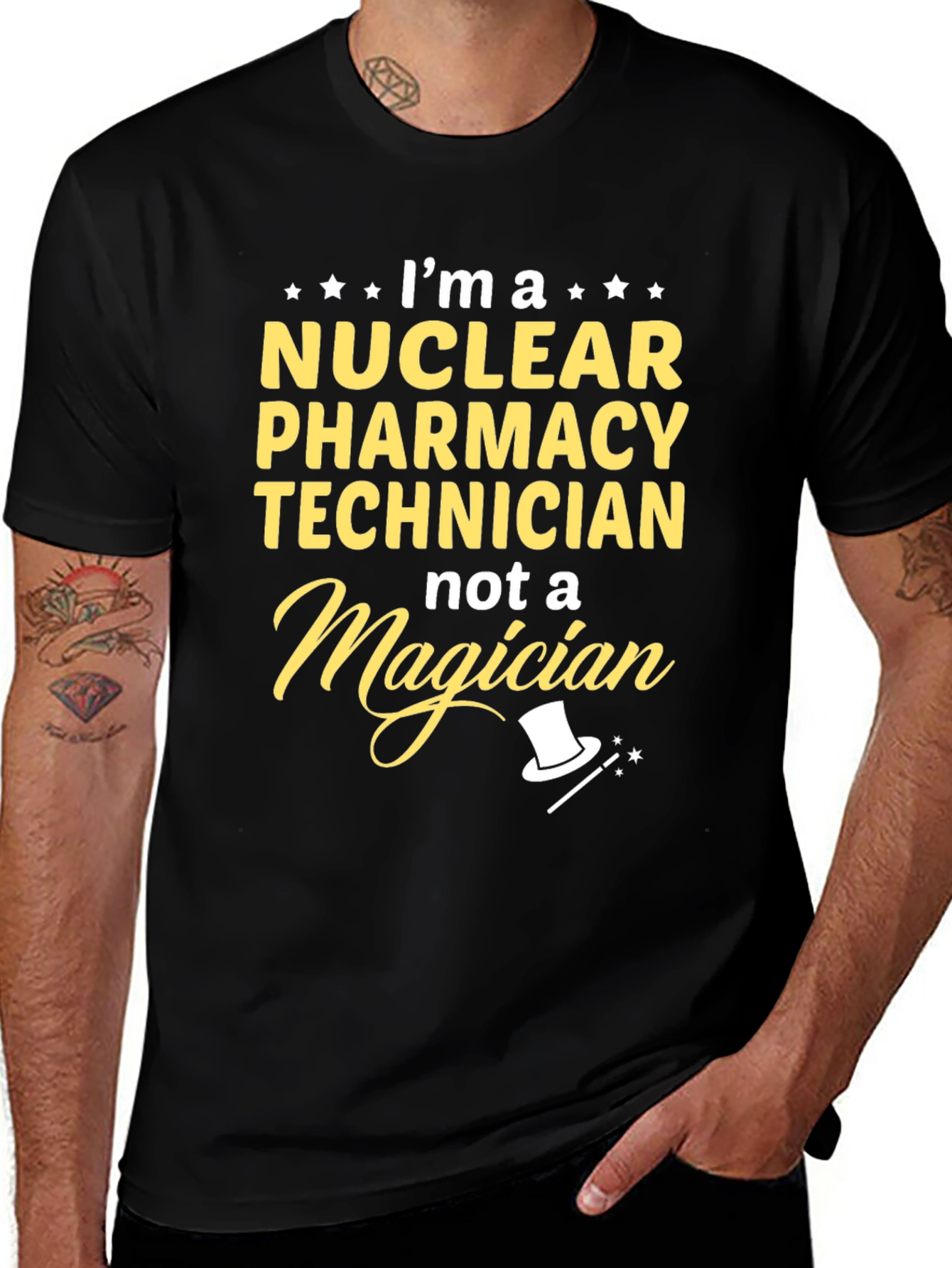 Variant 28 of Nuclear Pharmacy Technician Not a Magician T-Shirt