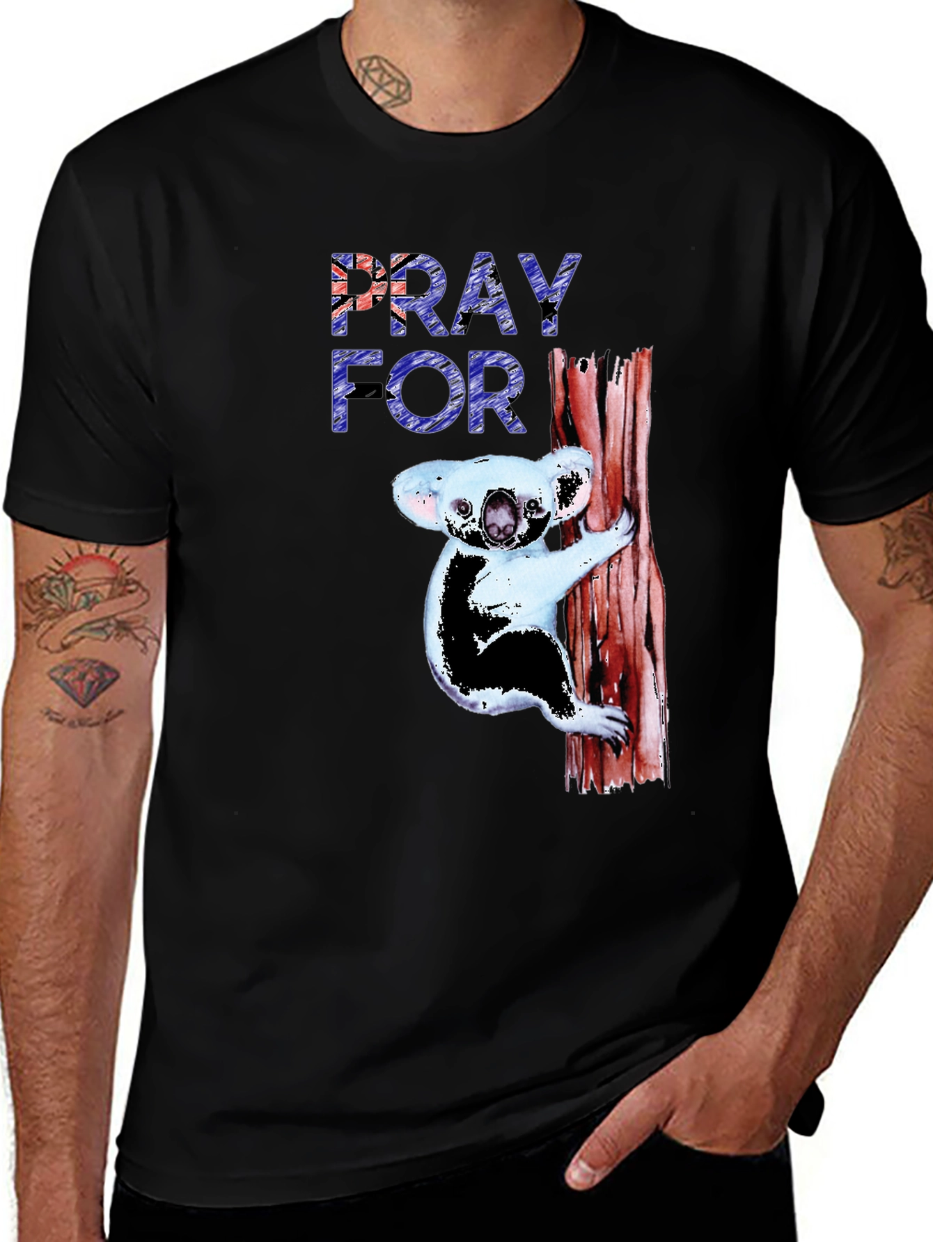 Variant 16 of Pray for Australia Koala T-Shirt