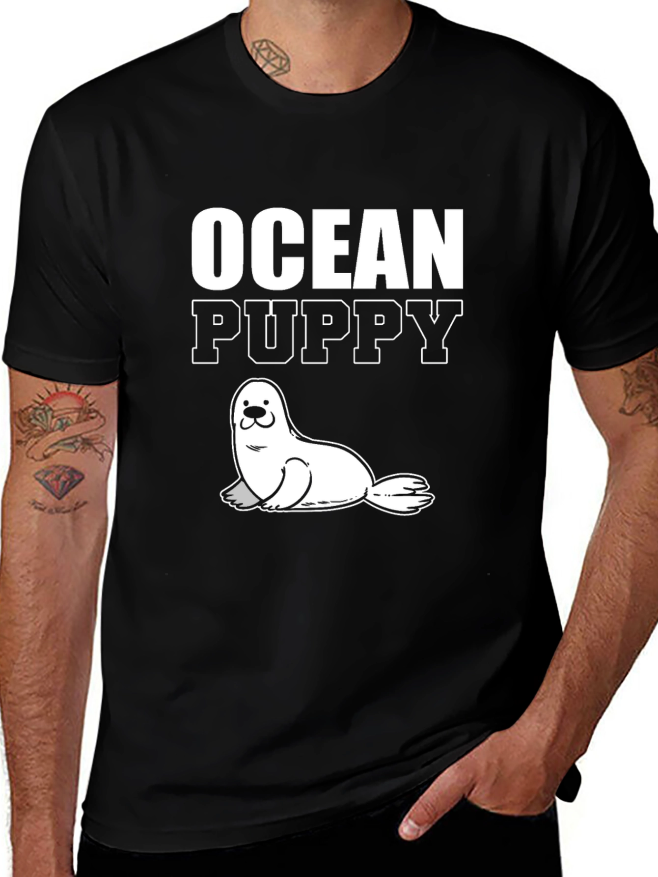 Variant 5 of Ocean Puppy Graphic Tee - Sea Lion T-Shirt