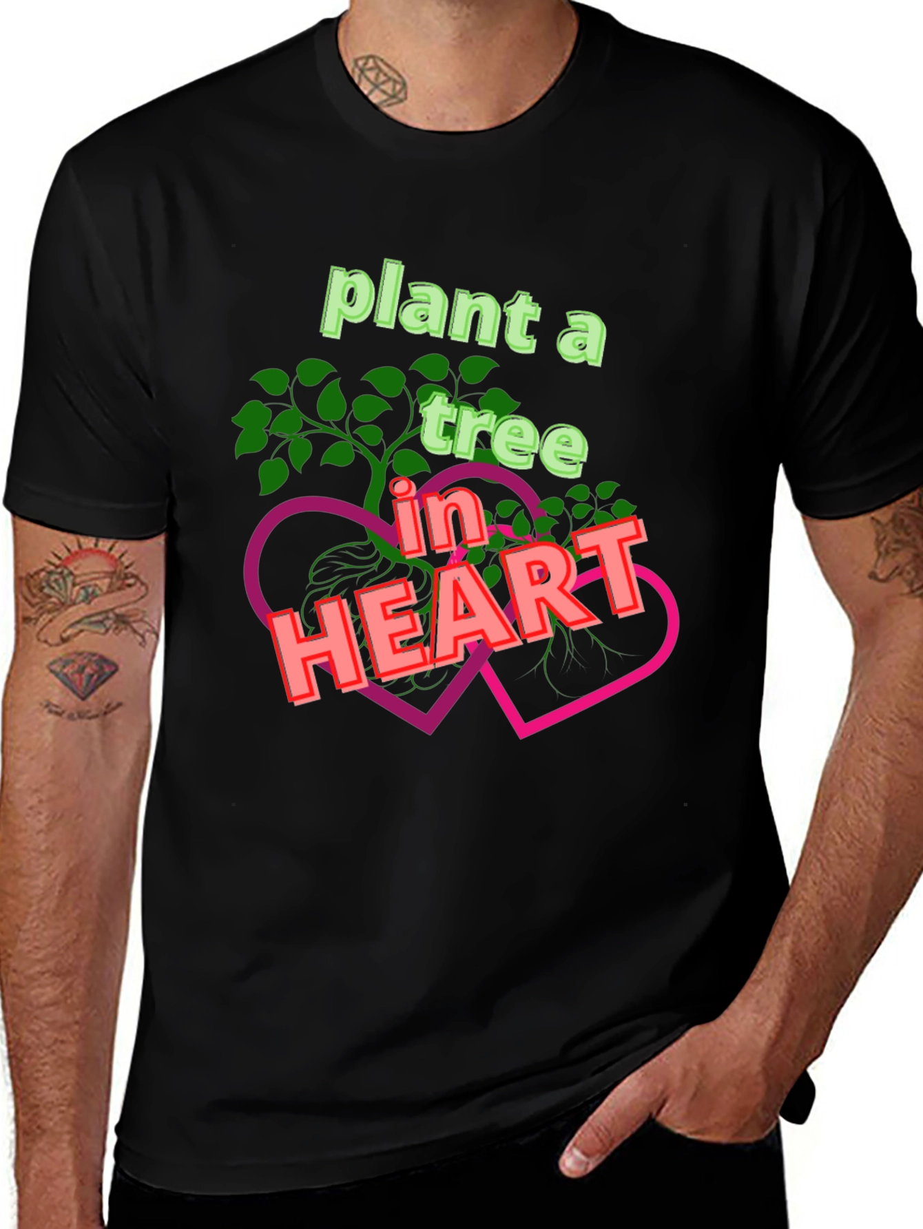 Variant 17 of Plant a Tree in Heart Graphic T-Shirt