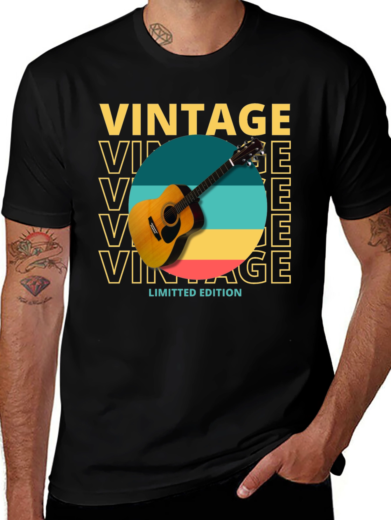 Variant 30 of Vintage Guitar Limited Edition Graphic T-Shirt