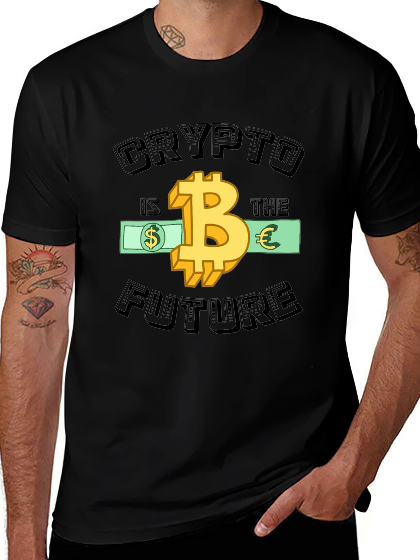 Variant 12 of Crypto is the Future Black T-Shirt